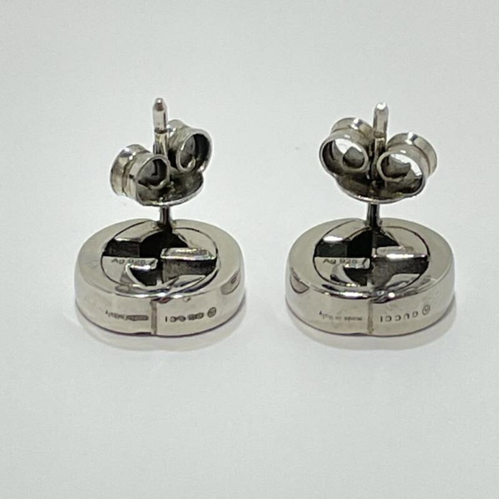 Silver 925 Gucci Stud Earrings - 2
