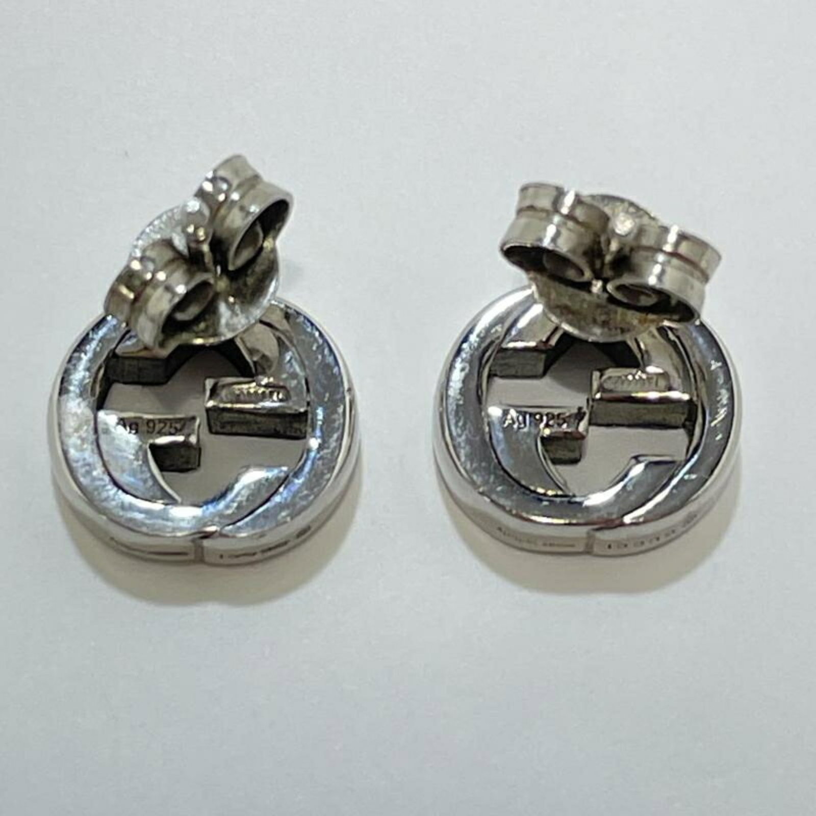 Silver 925 Gucci Stud Earrings - 3