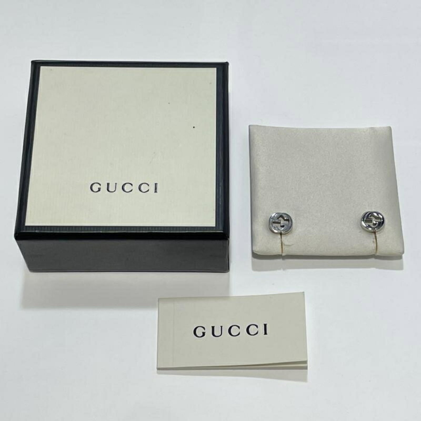 Silver 925 Gucci Stud Earrings - 4