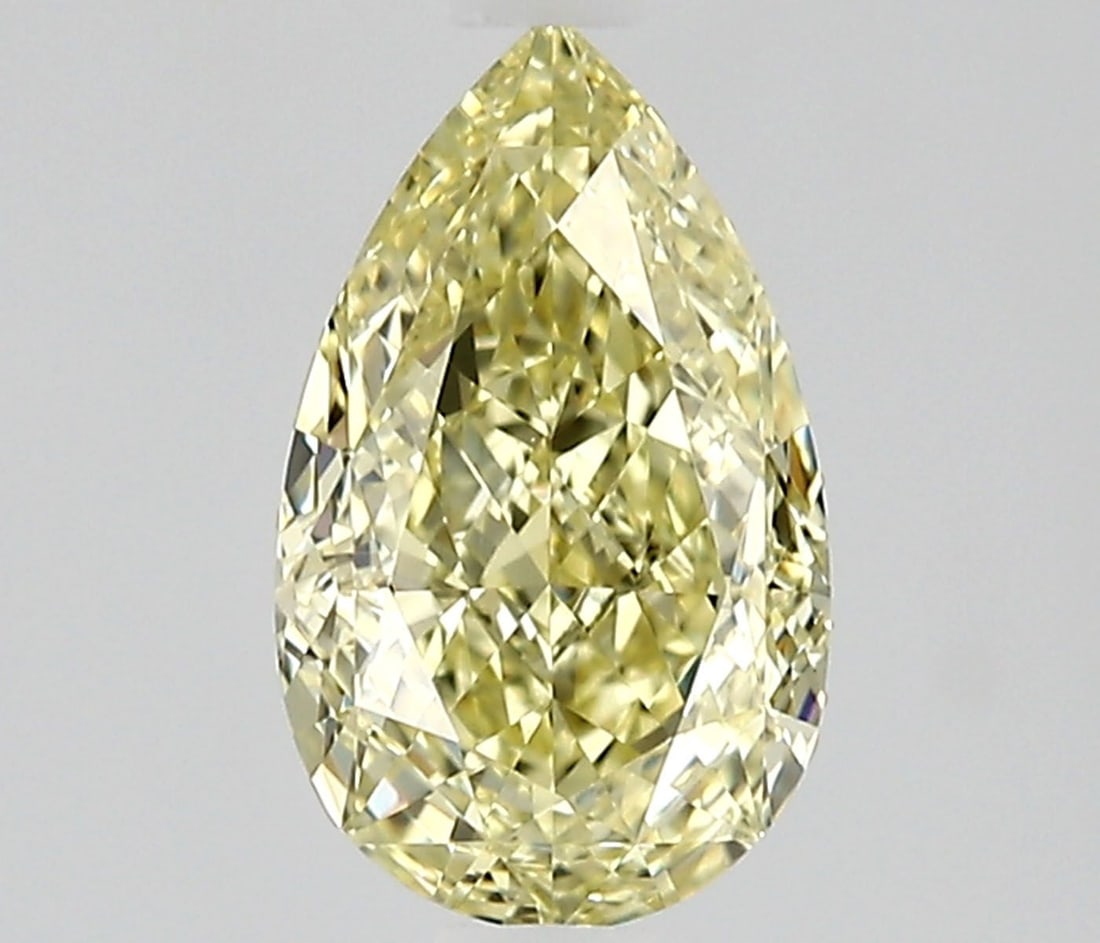 GIA Pear 1.01ct Fancy Yellow VVS1 - Loose Natural Diamond: GIA Pear 1.01ct Fancy Yellow VVS1 - Loose Natural Diamond GIA-certified Fancy Yellow VVS1 diamond, measuring 8.38L x 5.06W x 3.32H, boasts an EX polish and VG symmetry. This natural, loose stone