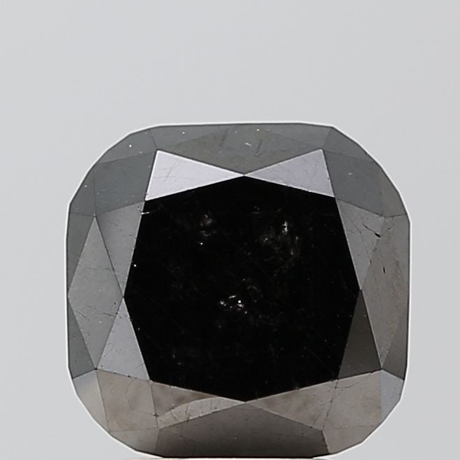 Cushion Brilliant 5.08ct Black VVS2 - Loose Natural Diamond: Cushion Brilliant 5.08ct Black VVS2 - Loose Natural Diamond 5.08ct Cushion Brilliant Black Diamond - Exceptional Clarity and CutVVS2 clarity and EX polish make this cushion brilliant black diamond sta