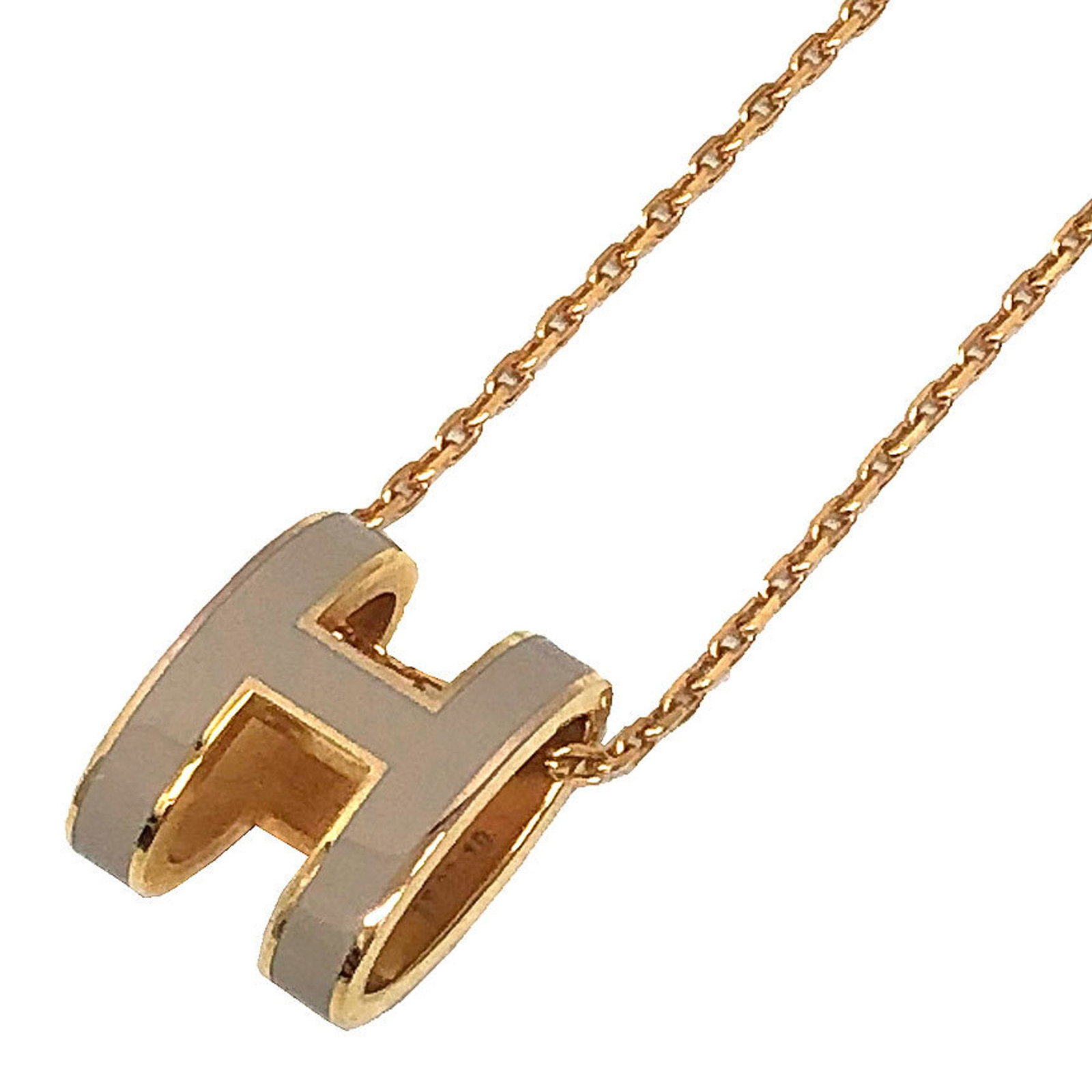 Hermes H Shaped Chain Necklace Pop Pink Gold Marron Glac In H Herms For Men Women: Hermes H Shaped Chain Necklace Pop Pink Gold Marron Glac In H Herms For Men Women Gold plating on an H-shaped chain necklace in marron and pop pink gold, available in sizes for both men and women. Com