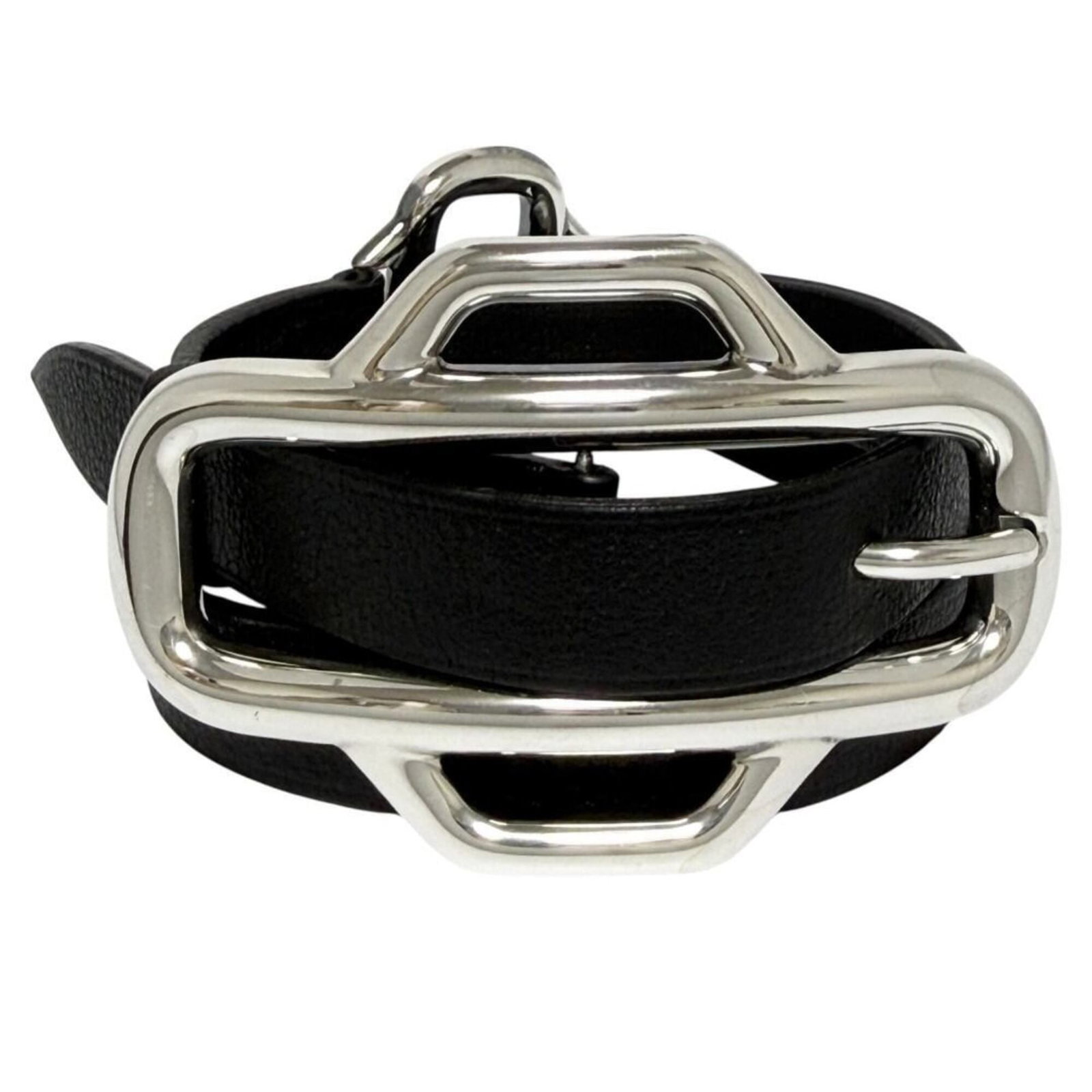Hermes Unisex Attrage Bracelet Choker Necklace 16Cm: Hermes Unisex Attrage Bracelet Choker Necklace 16Cm The Hermes Unisex Attrage Bracelet Choker Necklace boasts sleek, silver accents atop supple leather. Available in a range of sizes to fit various ne