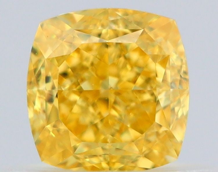 GIA Cushion Brilliant 0.55ct Fancy Vivid Yellow VVS2 - Loose Natural Diamond: GIA Cushion Brilliant 0.55ct Fancy Vivid Yellow VVS2 - Loose Natural Diamond GIA-certified, this 0.55ct Fancy Vivid Yellow VVS2 diamond boasts exceptional color and clarity, with a cushion cut that