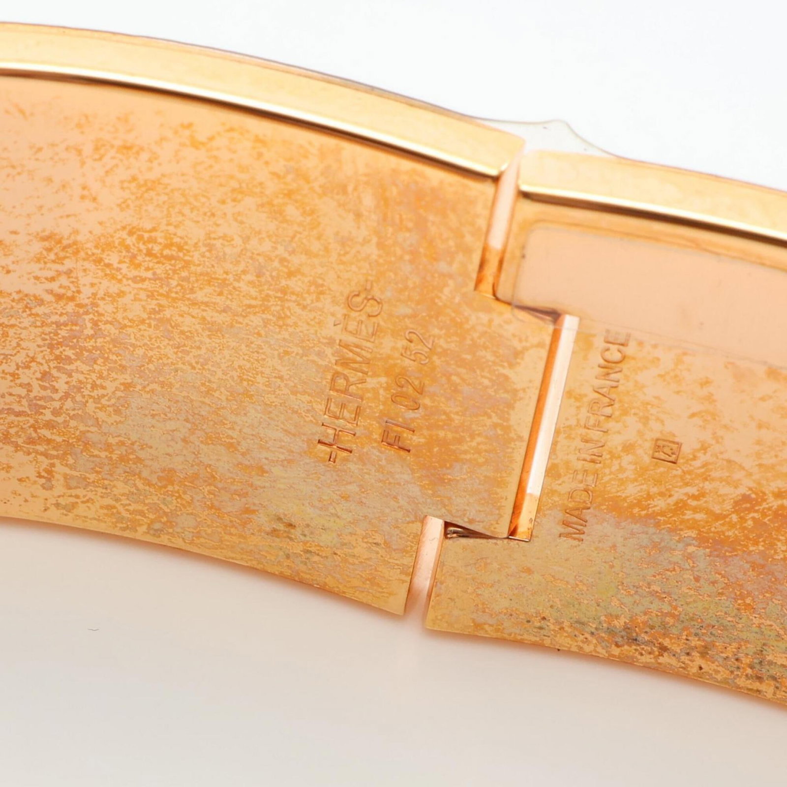 Hermes Bangle Enamel Gold Plating - 4