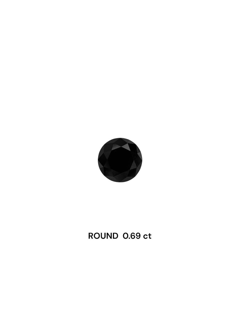 GIA Round 0.69ct Fancy Black VVS2 - Loose Natural Diamond: GIA Round 0.69ct Fancy Black VVS2 - Loose Natural Diamond 0.69ct Fancy Black VVS2 - A rare and exceptional natural diamond, certified by the Gemological Institute of America (GIA) as a Round cut with 