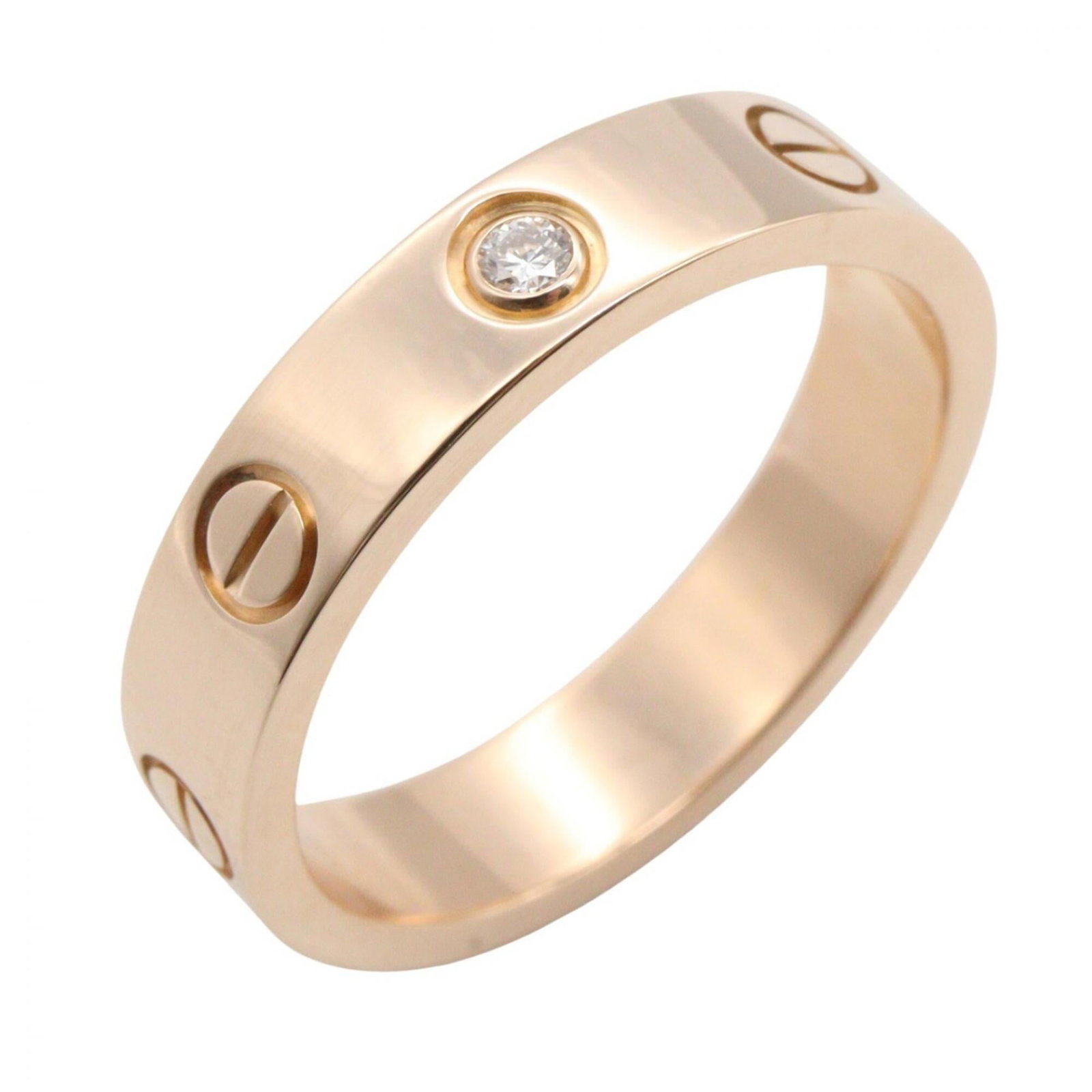 Pink Gold Cartier Ring Band: Pink Gold Cartier Ring Band Pink gold Cartier ring band with clear pink gold (18K) material, available in US size 5. This elegant band features the iconic Cartier design, adding a touch of sophisticat