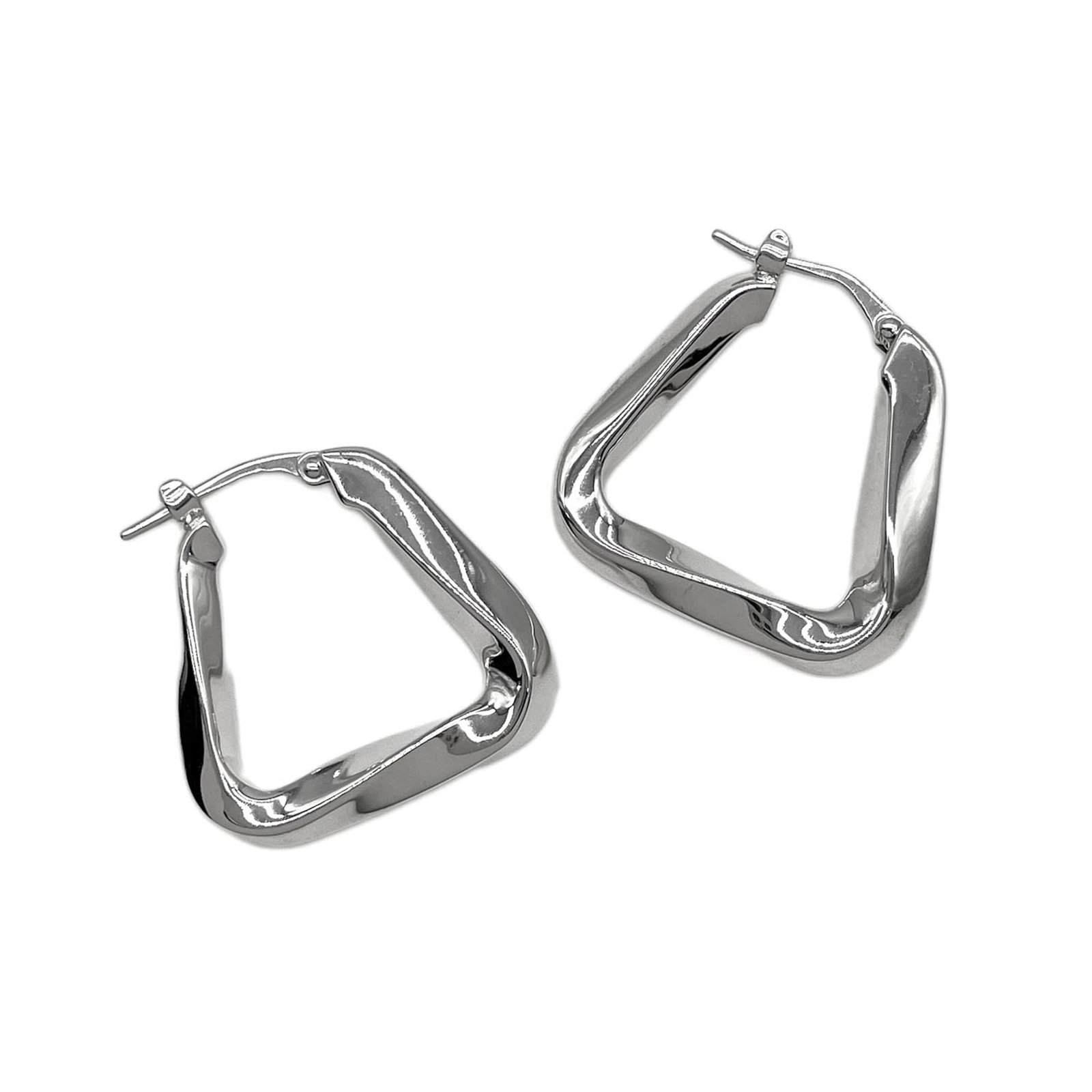 Hoop earrings 925 silver Bottega Veneta: Hoop earrings 925 silver Bottega Veneta Silver hoop earrings from Bottega Veneta, made from high-quality 925 silver. These elegant earrings feature a classic design with a diameter of 23mm and are
