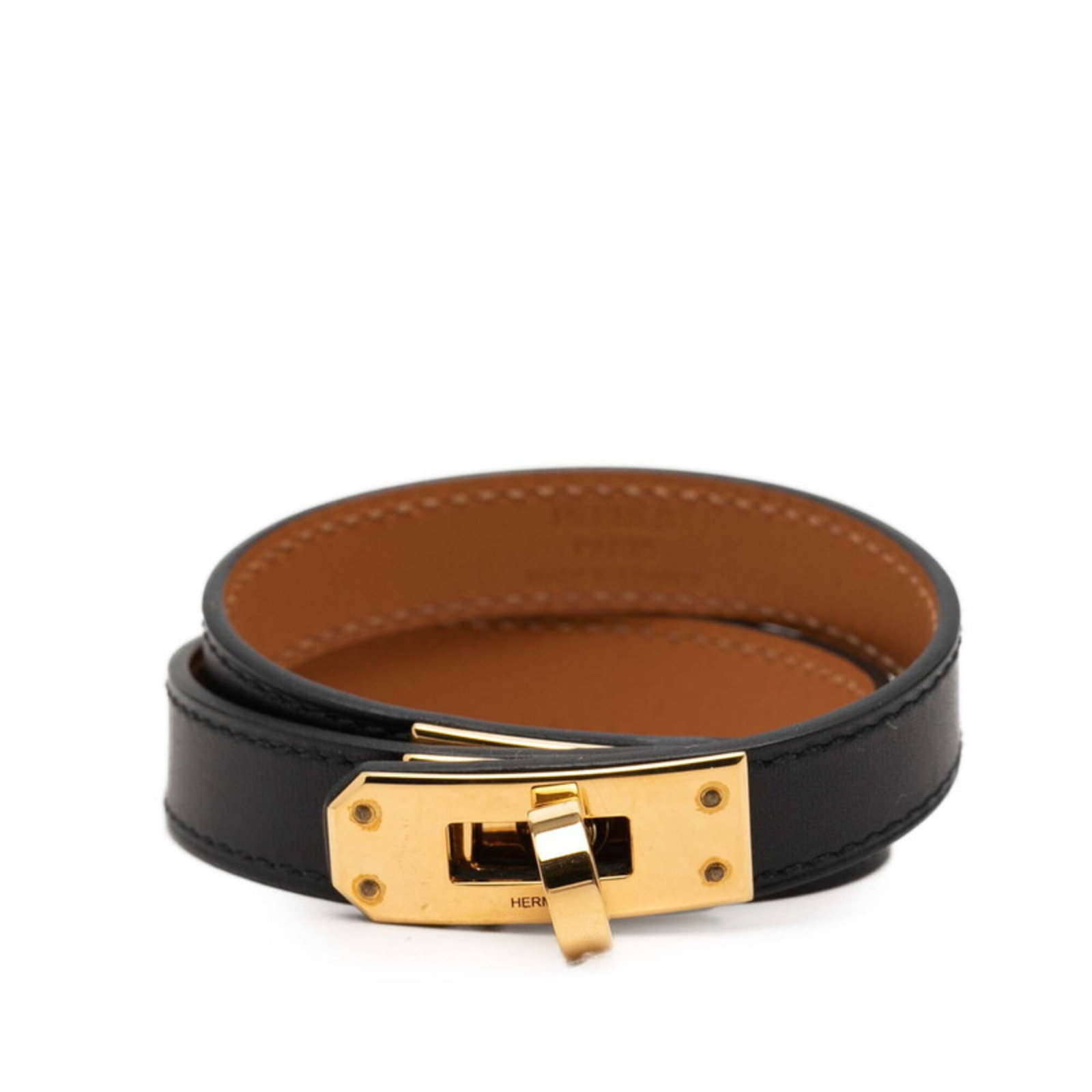 Hermes Charm Bracelet Leather: Hermes Charm Bracelet Leather Black leather charm bracelet from Hermes, measuring 15cm in length. This classic design showcases the brand's signature style and attention to detail. The simple yet eleg
