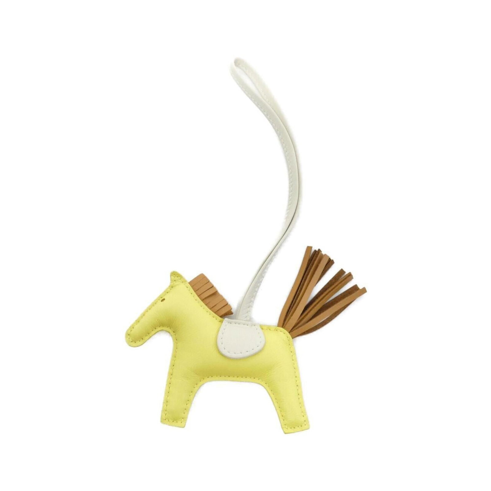 Agneau Handbag Charm Hermes: Agneau Handbag Charm Hermes Agneau Handbag Charm by Hermes features a vibrant lime color and measures 75.00mm x 85.00mm, with a chain length of 360.00mm. This charm boasts an Agneau Milo material, add