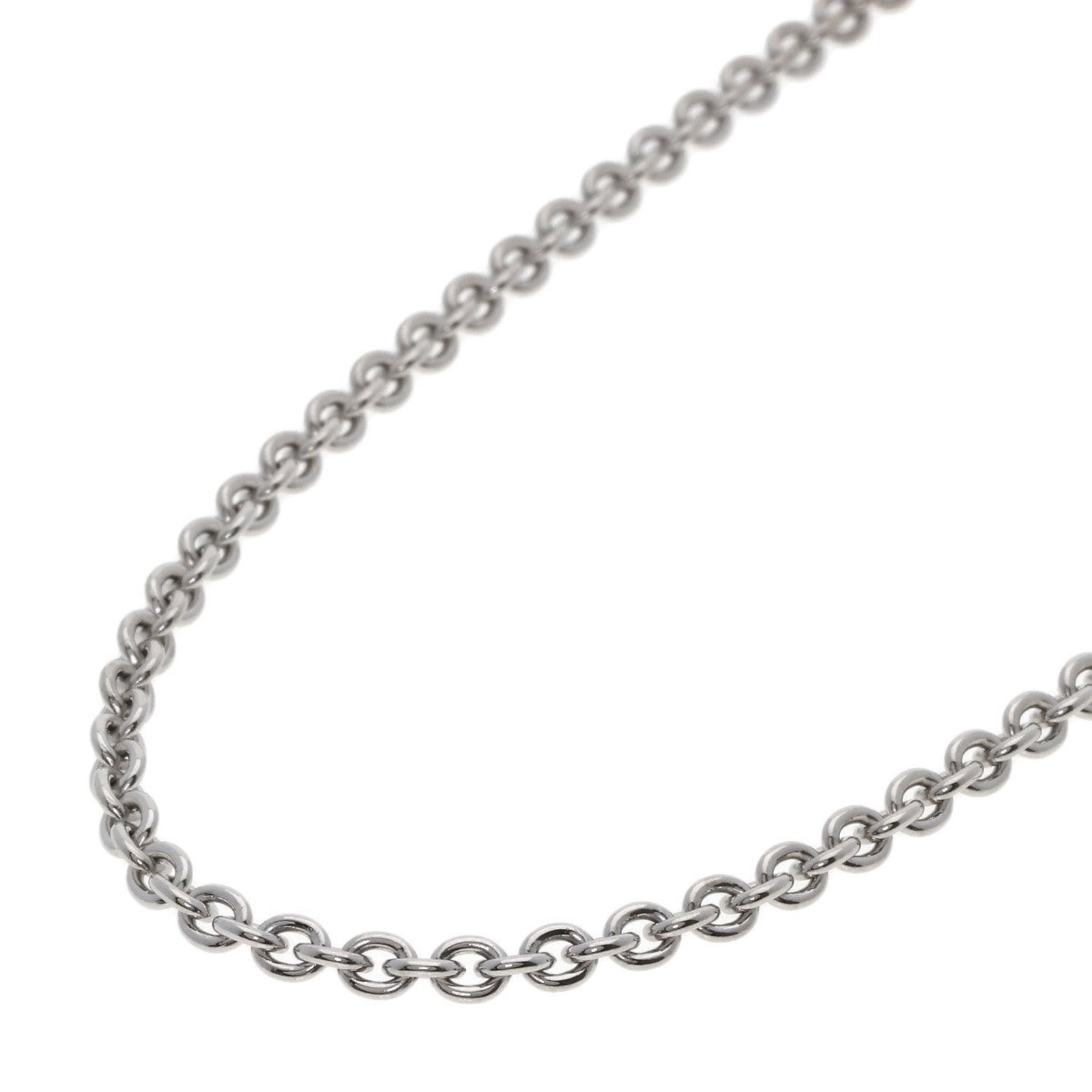 White gold women's necklace 18k Bulgari chain 49cm: White gold women's necklace 18k Bulgari chain 49cm White gold women's necklace with an 18k Bulgari chain, offering a sleek and sophisticated design. The chain measures 49cm in length, providing a comf