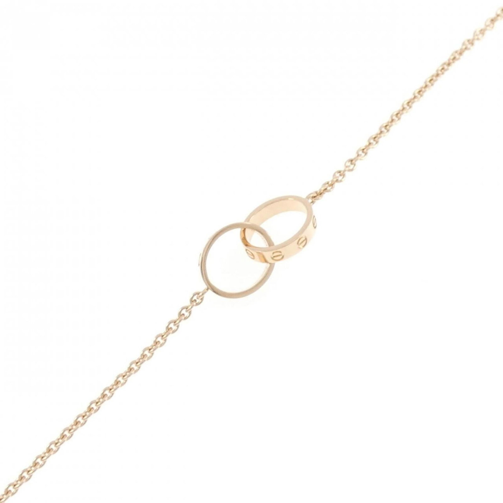 Pink Gold 18K Cartier Charm: Pink Gold 18K Cartier Charm Pink Gold 18K Cartier Charm - A delicate and elegant charm bracelet featuring a beautiful pink gold (18K) design, measuring 18cm in length with a width of 9.69mm and weighi