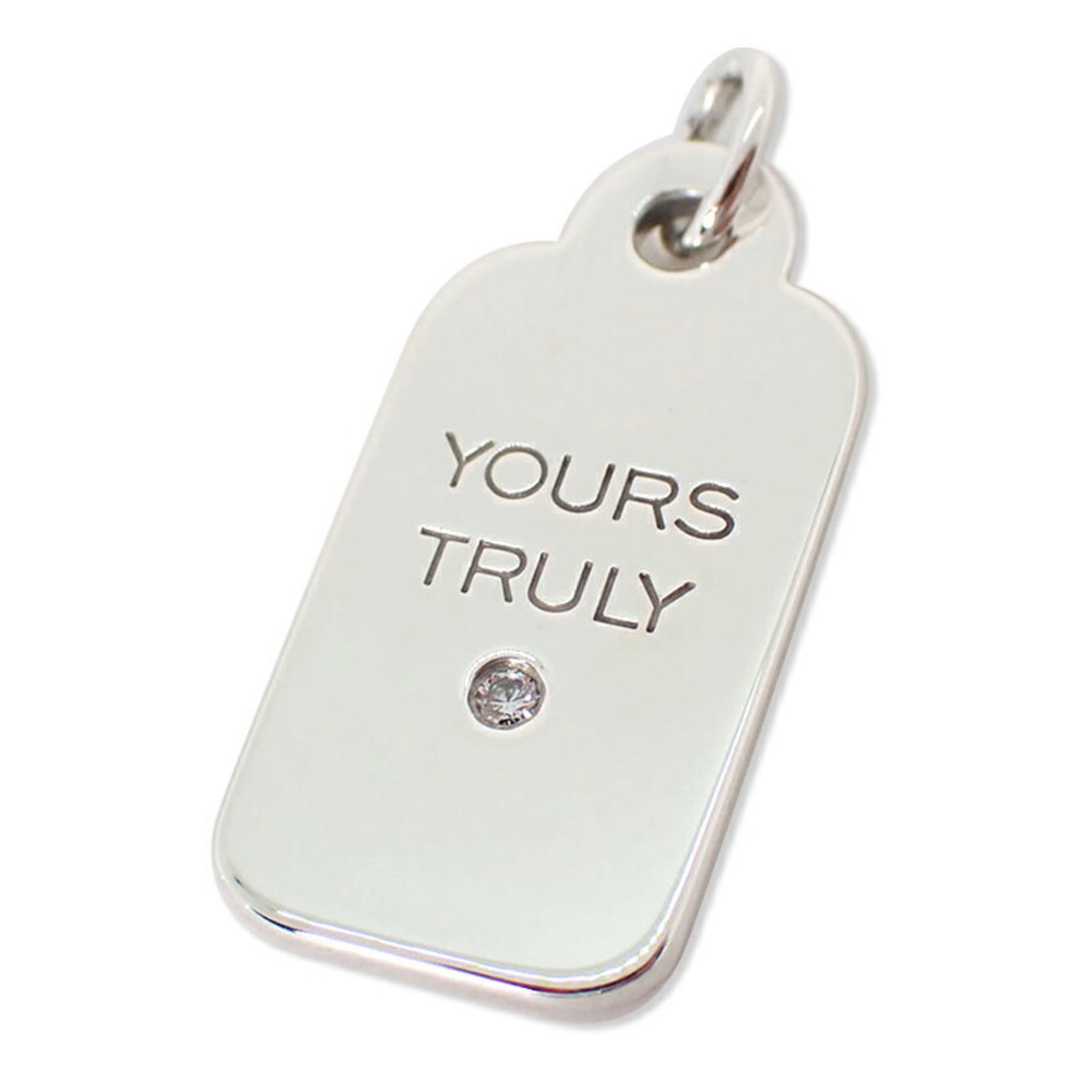 Diamond tag pendant top 925 from Tiffany Co: Diamond tag pendant top 925 from Tiffany Co Sterling silver pendant from Tiffany Co, featuring a diamond tag design. The pendant measures 27.8mm x 13.8mm and is made from 925 material. This elegant