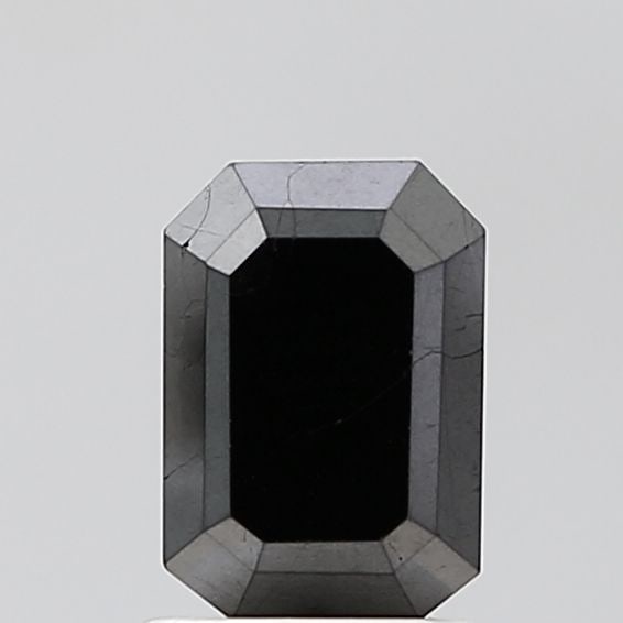Emerald 1.57ct Black VVS2 - Loose Natural Diamond: Emerald 1.57ct Black VVS2 - Loose Natural Diamond 1.57ct Black VVS2 - Loose Natural Diamond with EX polish and symmetry, showcasing exceptional clarity and cut quality in its natural state. This rare 