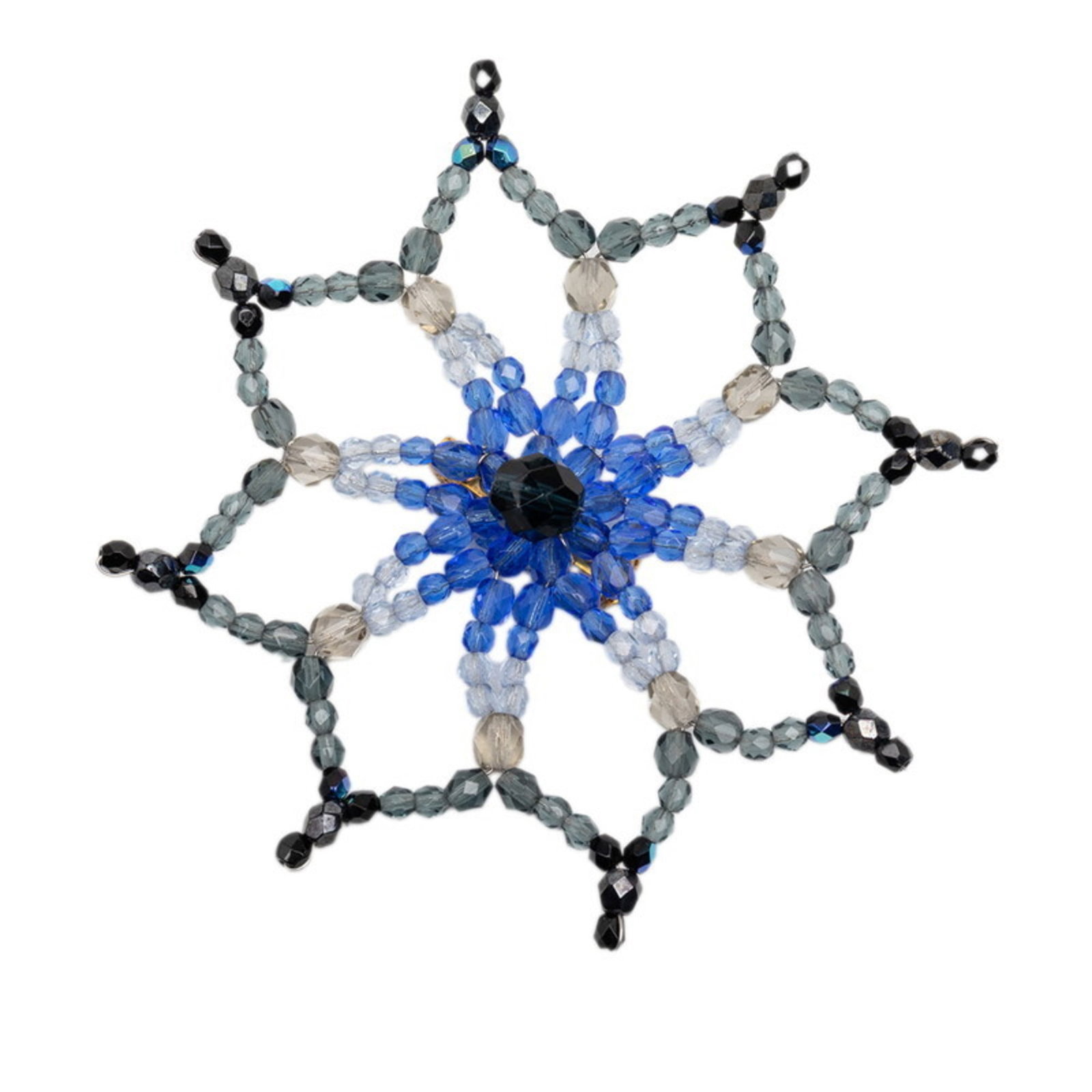 Chanel Brooch: Chanel Brooch Chanel's iconic brooch boasts a striking blue and multi-color design, measuring 7.72cm x 7.74cm in size. This eye-catching piece features the signature style that Chanel is renowned for,