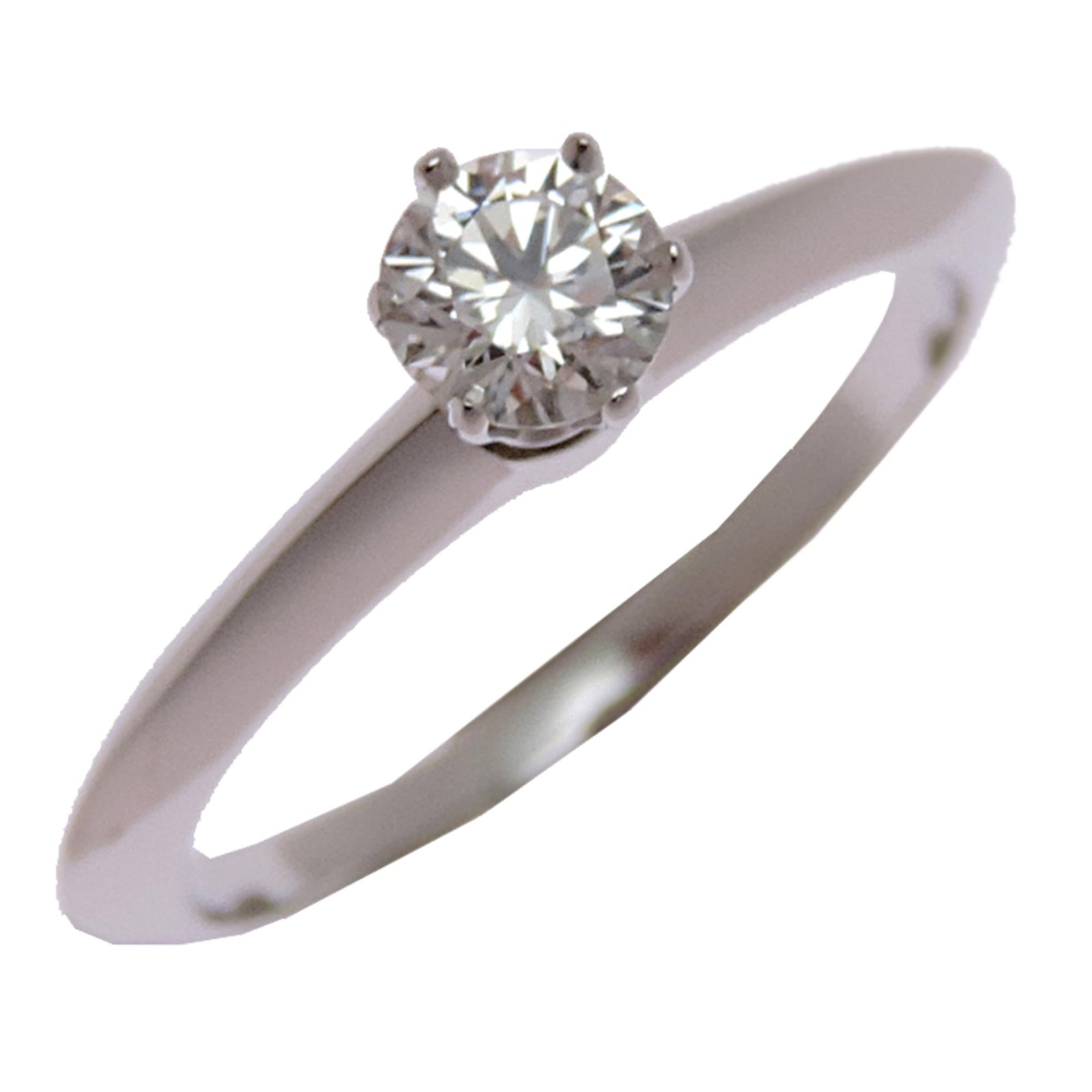 Ring platinum band 950 Tiffany: Ring platinum band 950 Tiffany Platinum band ring from Tiffany featuring a 0.27ct VVS1 diamond, set in a high-quality platinum setting with a US size 4.5 fit. This elegant ring showcases a beautiful d
