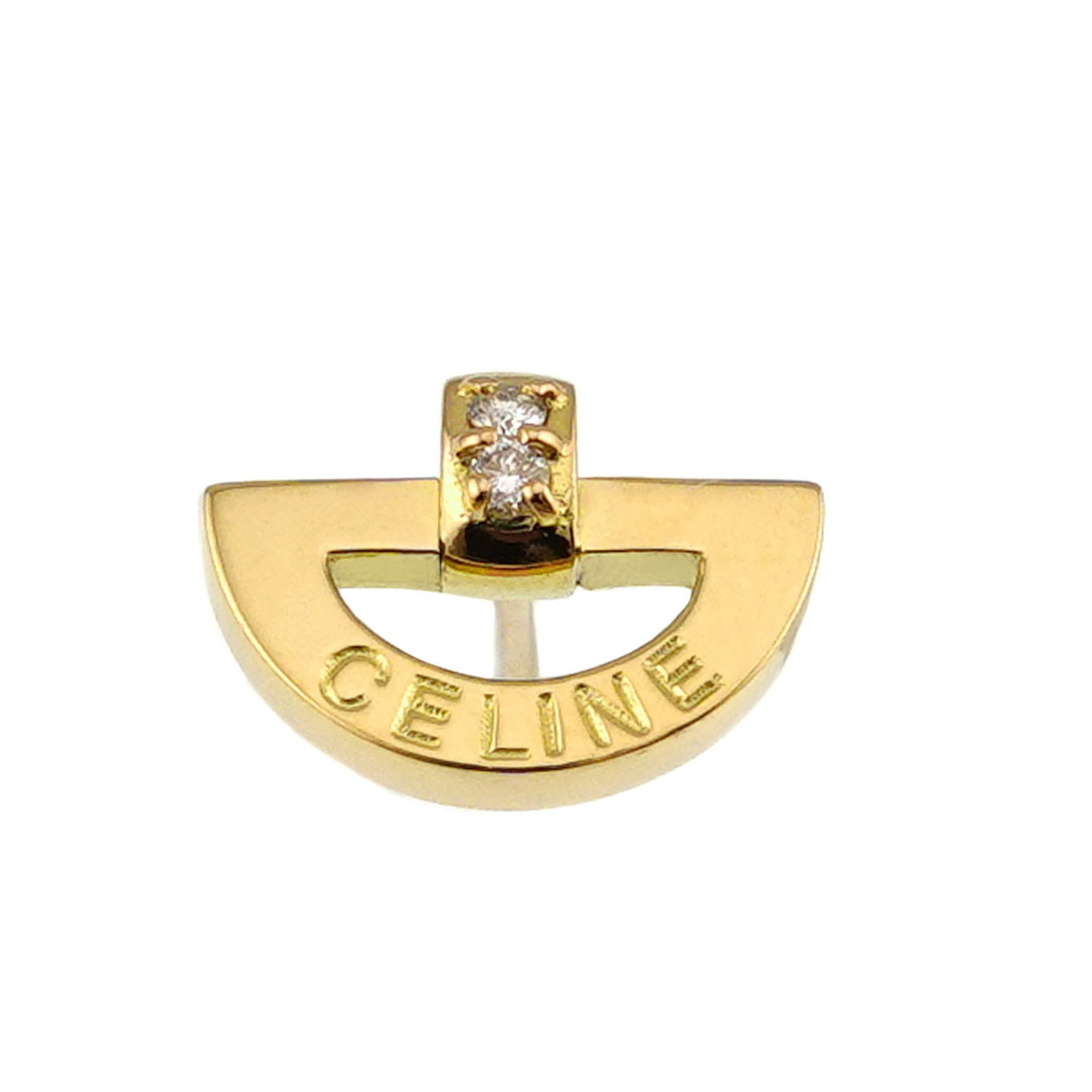 Celine Stud Earrings Yellow Gold (18K): Celine Stud Earrings Yellow Gold (18K) Yellow gold (18K) stud earrings with a sleek, modern design. Measuring 9.00mm x 12.00mm, these earrings feature a subtle yet stylish presence on the earlobe.