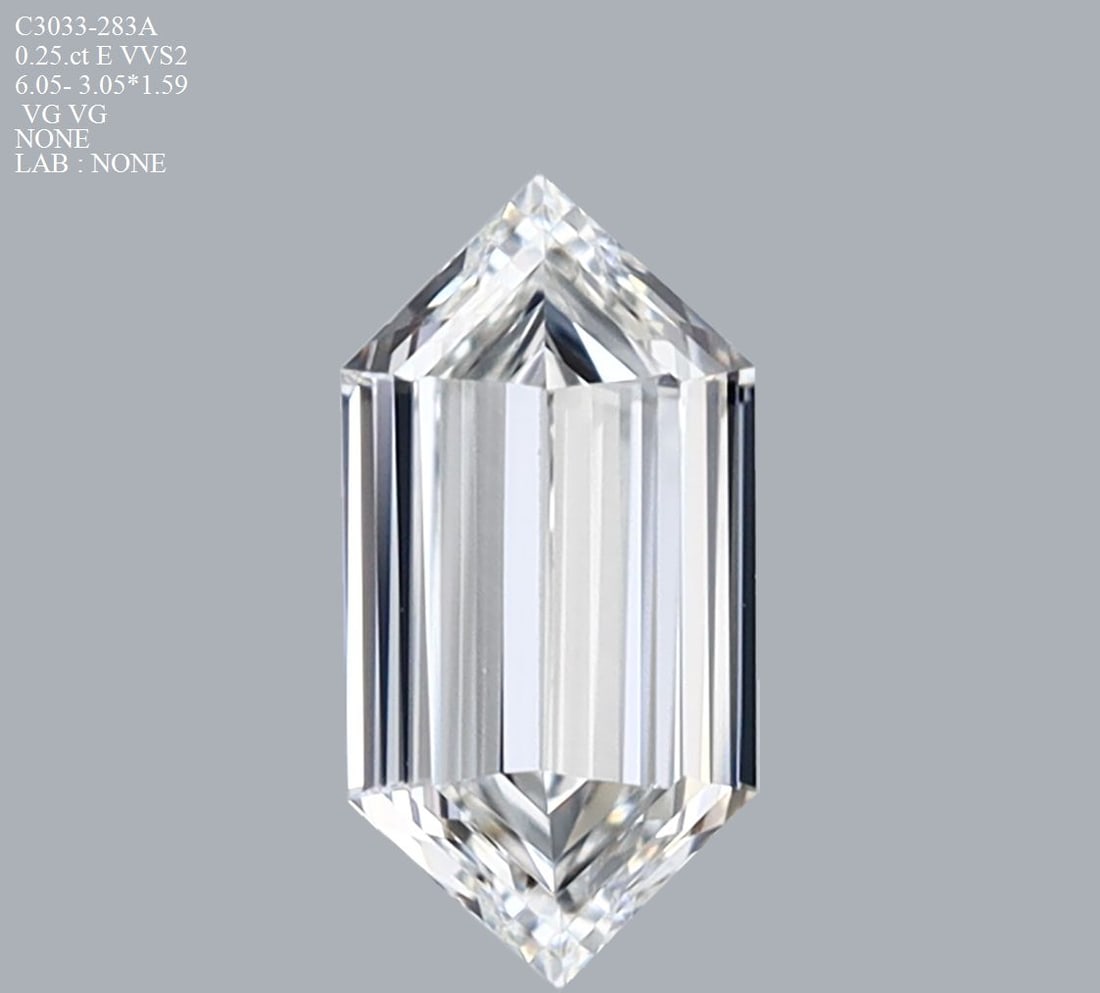 Hexagonal 0.25ct E VVS2 - Loose Natural Diamond