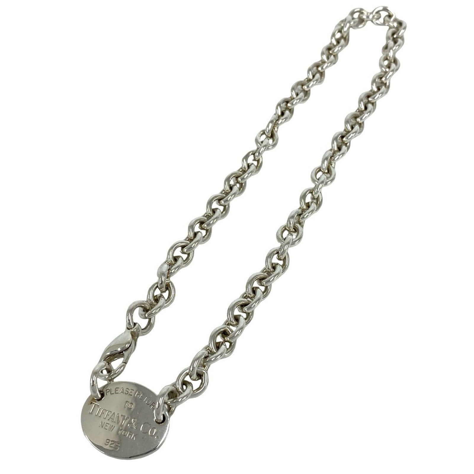 Tiffany&Co. Tiffany & Co. Return To Round Tag Necklace Sterling Silver 925 Choker Accessory Silver (1 of 6)