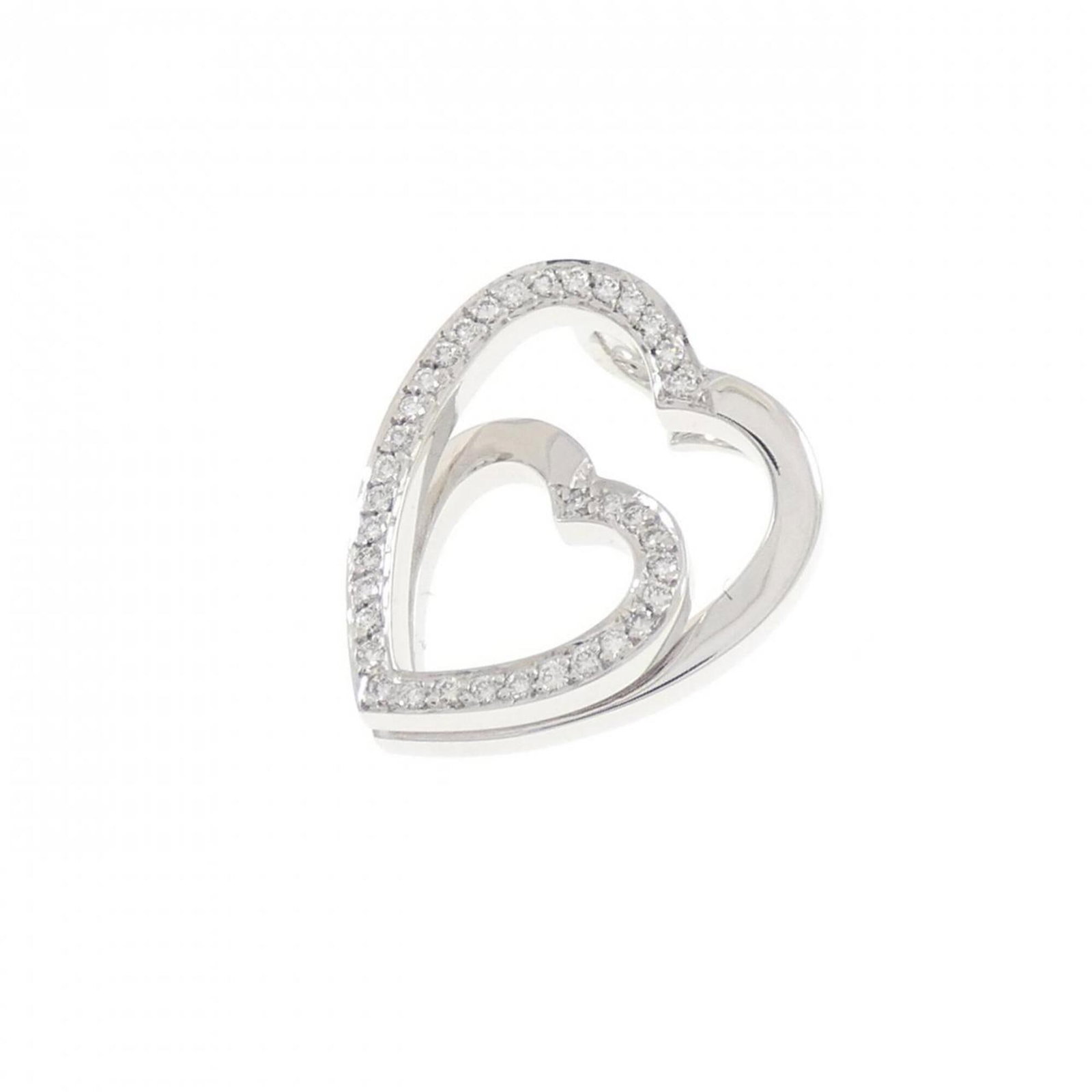Interlaced Heart Pendant by Cartier: Interlaced Heart Pendant by Cartier Cartier's Interlaced Heart Pendant is a stunning piece featuring white gold (18K) and a diamond, set in a beautiful 17.6mm x 15.2mm design. This elegant pendant sho