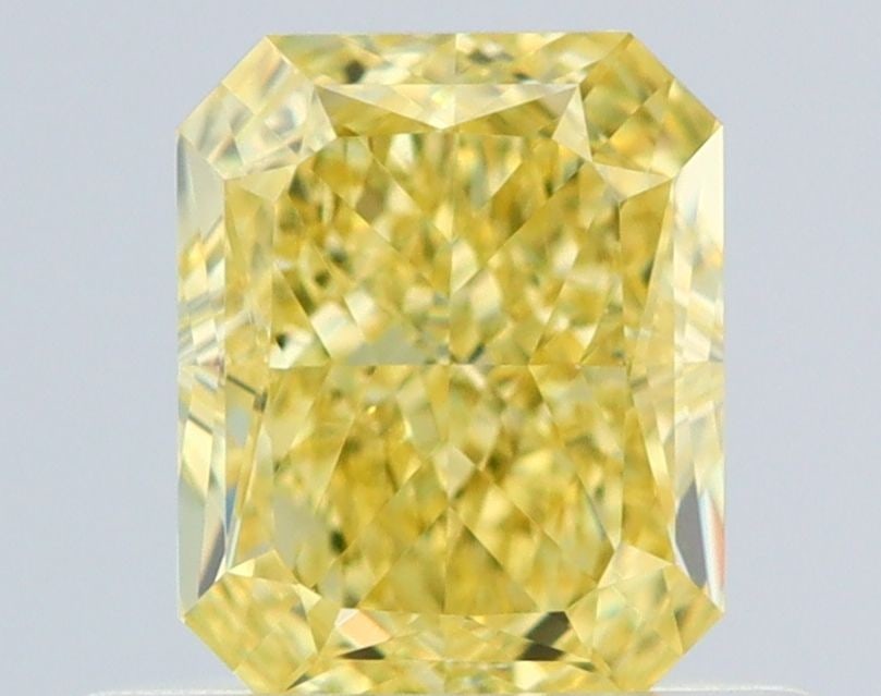 GIA Radiant 0.64ct Fancy Intense Yellow VVS1 - Loose Natural Diamond: GIA Radiant 0.64ct Fancy Intense Yellow VVS1 - Loose Natural Diamond GIA certified Fancy Intense Yellow diamond with exceptional clarity and polish, measuring 5.21L x 4.2W x 2.93H. This loose natural 