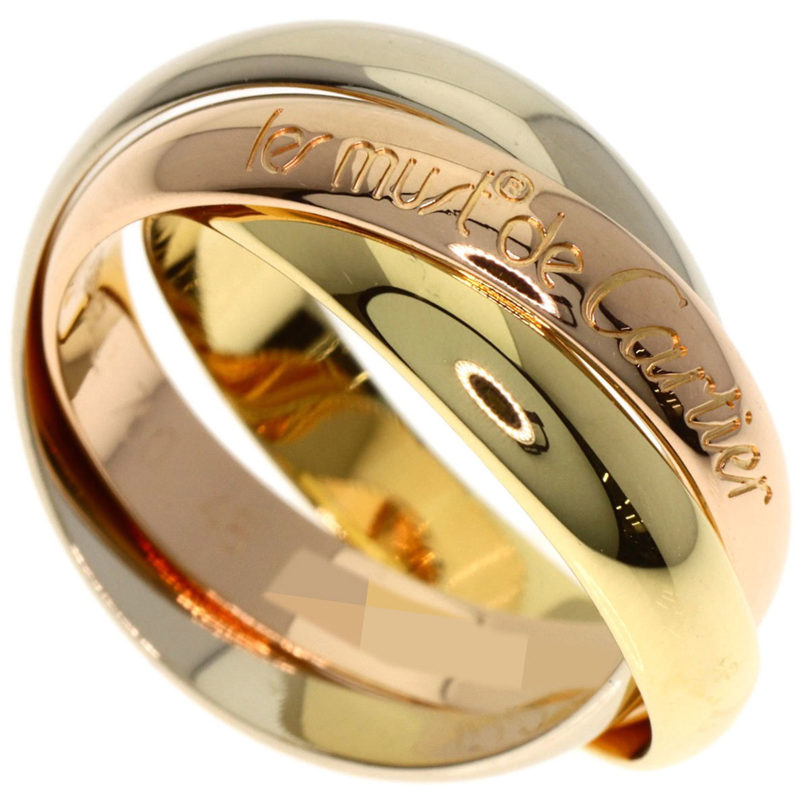 Cartier Trinity #48 Ring - 18K Yellow Gold/ 18K Pink White Gold Women'S Cartier: Cartier Trinity #48 Ring - 18K Yellow Gold/ 18K Pink White Gold Women'S Cartier Cartier Trinity #48 Ring in 18K Yellow Gold and 18K Pink White Gold - A stunning women's ring featuring the iconic