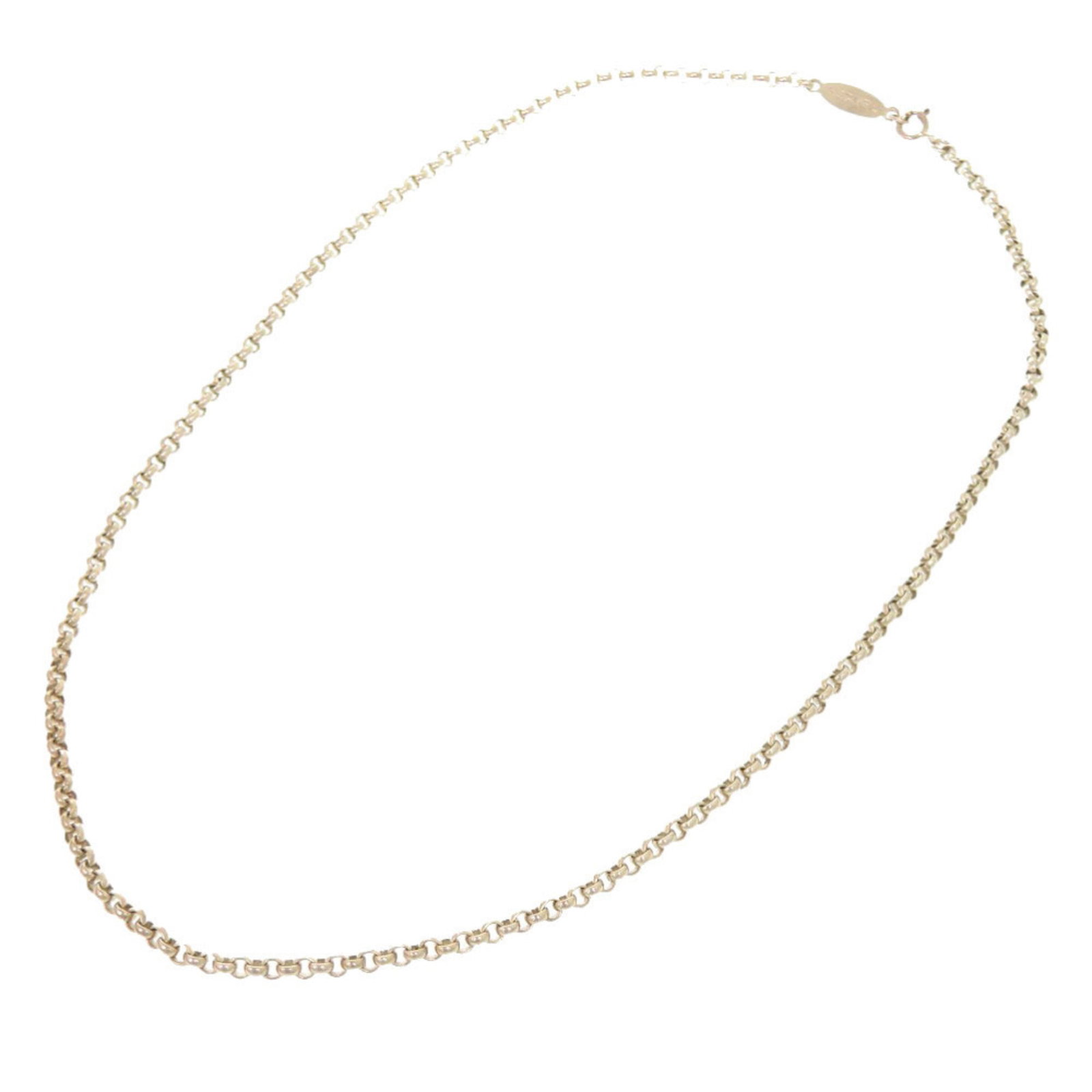 Hermes Vintage Chain Necklace Silver 925 Hermes: Hermes Vintage Chain Necklace Silver 925 Hermes Silver 925 Hermes Vintage Chain Necklace, featuring a classic design with a timeless appeal. This elegant necklace boasts a silver chain and measures