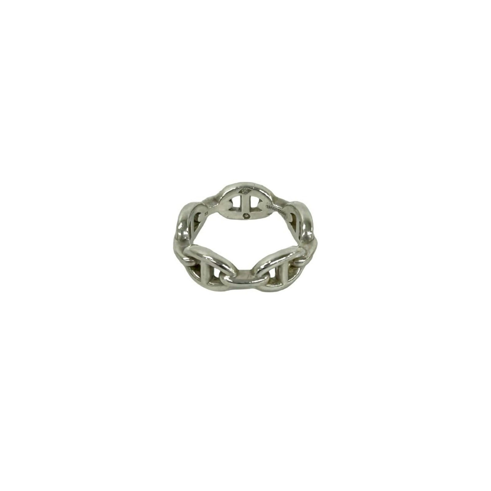 Ring silver band 925 by Hermes: Ring silver band 925 by Hermes Silver band ring by Hermes, featuring a high-quality silver construction with a US size of 7.5, making it suitable for women who prefer a comfortable fit. The item's