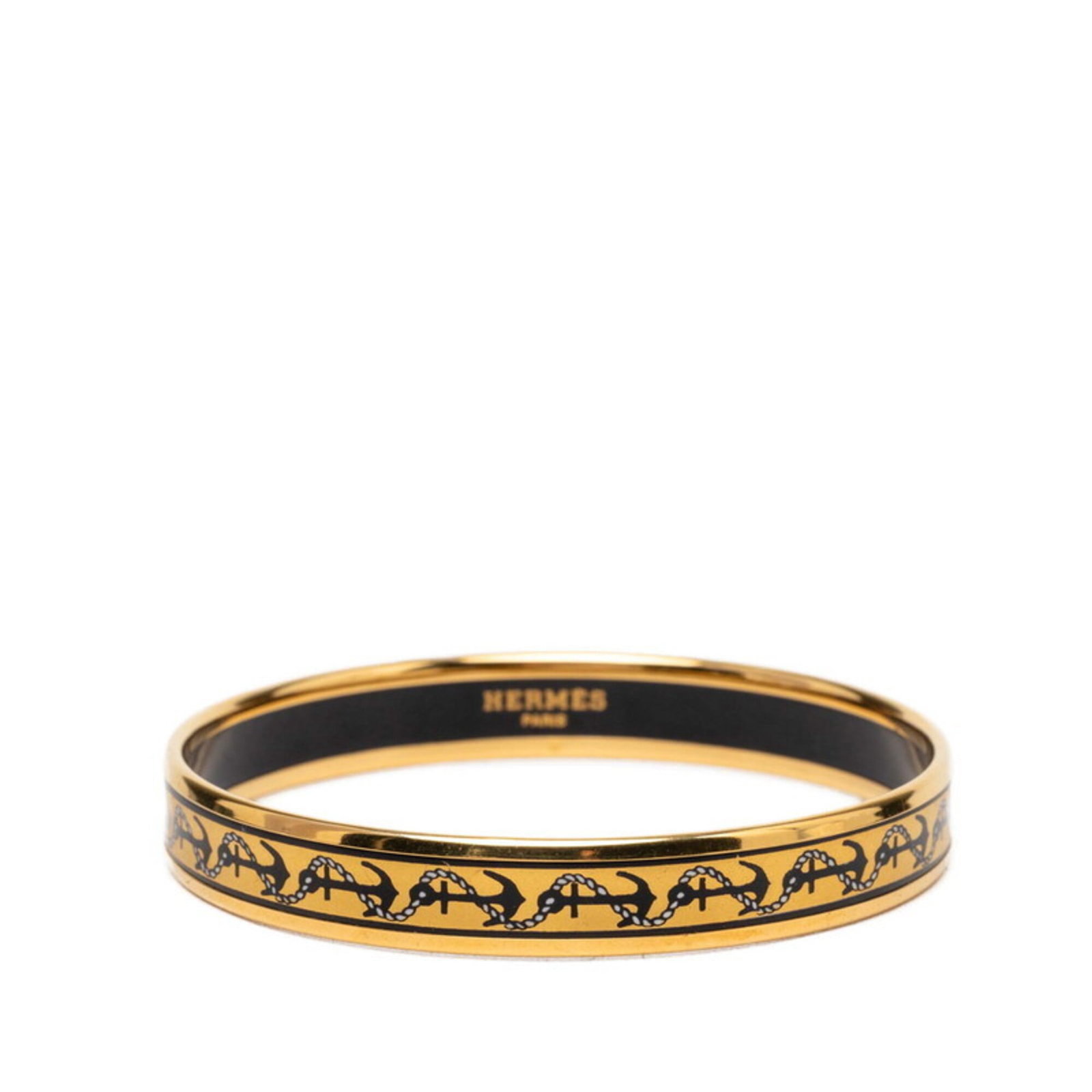 Hermes Bangle Gold Plating: Hermes Bangle Gold Plating Gold plating adds a touch of luxury to this Hermes bangle, available in a multi-color design. Made from durable gold plating material, the 19cm length provides a