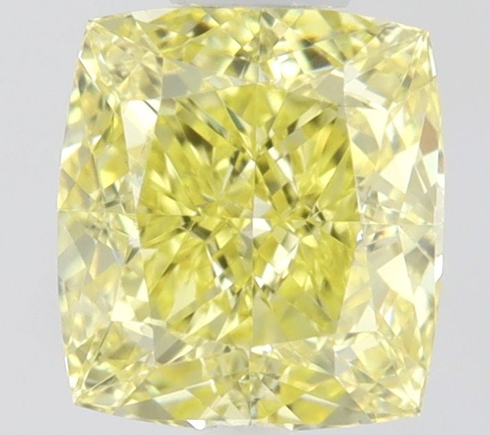 GIA Cushion Brilliant 0.45ct Fancy Intense Yellow VVS2 - Loose Natural Diamond: GIA Cushion Brilliant 0.45ct Fancy Intense Yellow VVS2 - Loose Natural Diamond GIA certified, this loose natural diamond boasts an impressive Fancy Intense Yellow color and exceptional clarity with VV