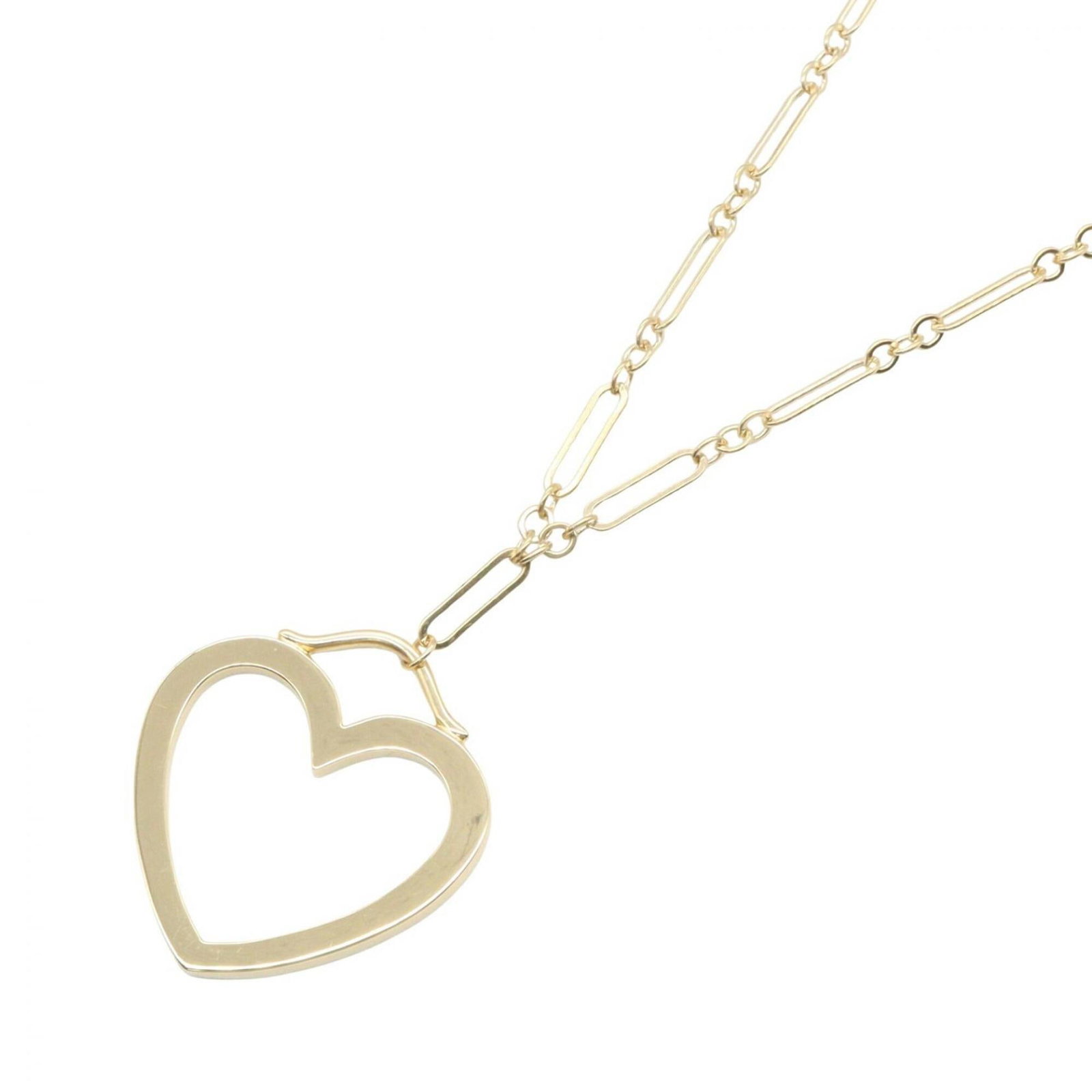 Tiffany & Co. Open Heart Necklace 18K (Yellow Gold) Women'S Jewelry Gold Tone: Tiffany & Co. Open Heart Necklace 18K (Yellow Gold) Women'S Jewelry Gold Tone Tiffany & Co. Open Heart Necklace in 18K yellow gold features a classic design with a bold, open heart pendant. The neckla