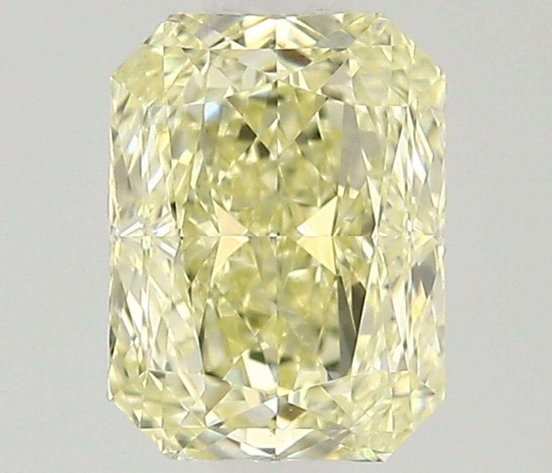 GIA Radiant 0.53ct Fancy Light Yellow VVS2 - Loose Natural Diamond: GIA Radiant 0.53ct Fancy Light Yellow VVS2 - Loose Natural Diamond GIA certification and EX polish make this diamond stand out, with its Fancy Light Yellow color and VVS2 clarity showcasing exceptiona