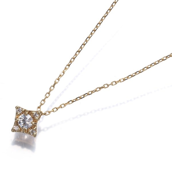 Diamond necklace 18k gold yellow gold with diamond 0.06ct lueur vendome: Diamond necklace 18k gold yellow gold with diamond 0.06ct lueur vendome 18k yellow gold with a delicate 0.06ct Lueur Vendome diamond pendant, set in a sleek necklace design that measures 37-40cm in le