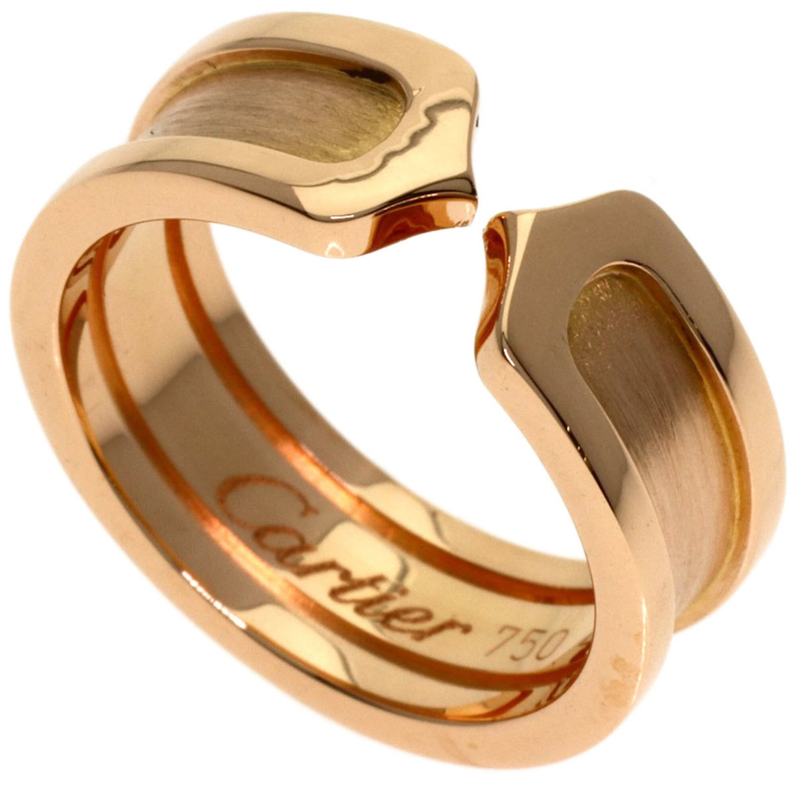 Pink Gold Cartier Ring Band: Pink Gold Cartier Ring Band Pink Gold Cartier Ring Band, made from 18K pink gold, features a classic design. This women's band ring is available in US size 5 and showcases the brand's signature style.