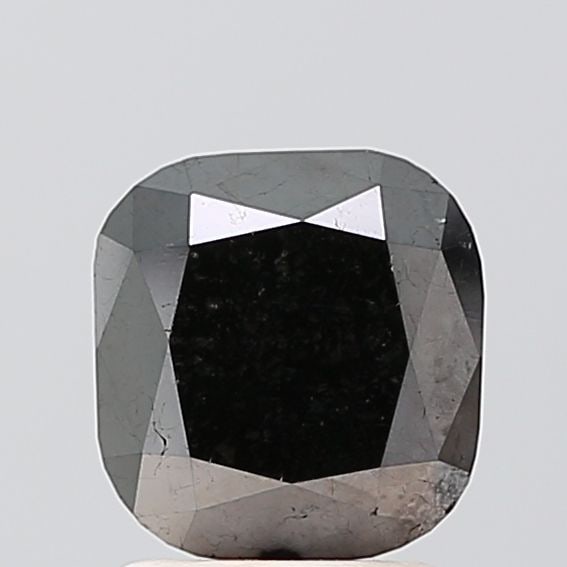 Cushion Brilliant 2.03ct Black VVS2 - Loose Natural Diamond: Cushion Brilliant 2.03ct Black VVS2 - Loose Natural Diamond 2.03ct Black VVS2 - Loose Natural Diamond with EX Polish and Symmetry, showcasing exceptional clarity and brilliance in its sleek black hue.