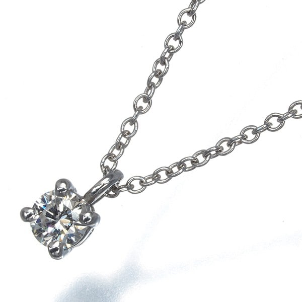 Tiffany&Co. Necklace Diamond 0.17Ct Solitaire 950 Platinum: Tiffany&Co. Necklace Diamond 0.17Ct Solitaire 950 Platinum Tiffany & Co.'s 0.17ct diamond solitaire necklace showcases a stunning natural diamond, approximately 3.6mm in diameter, set in 950 platinum.