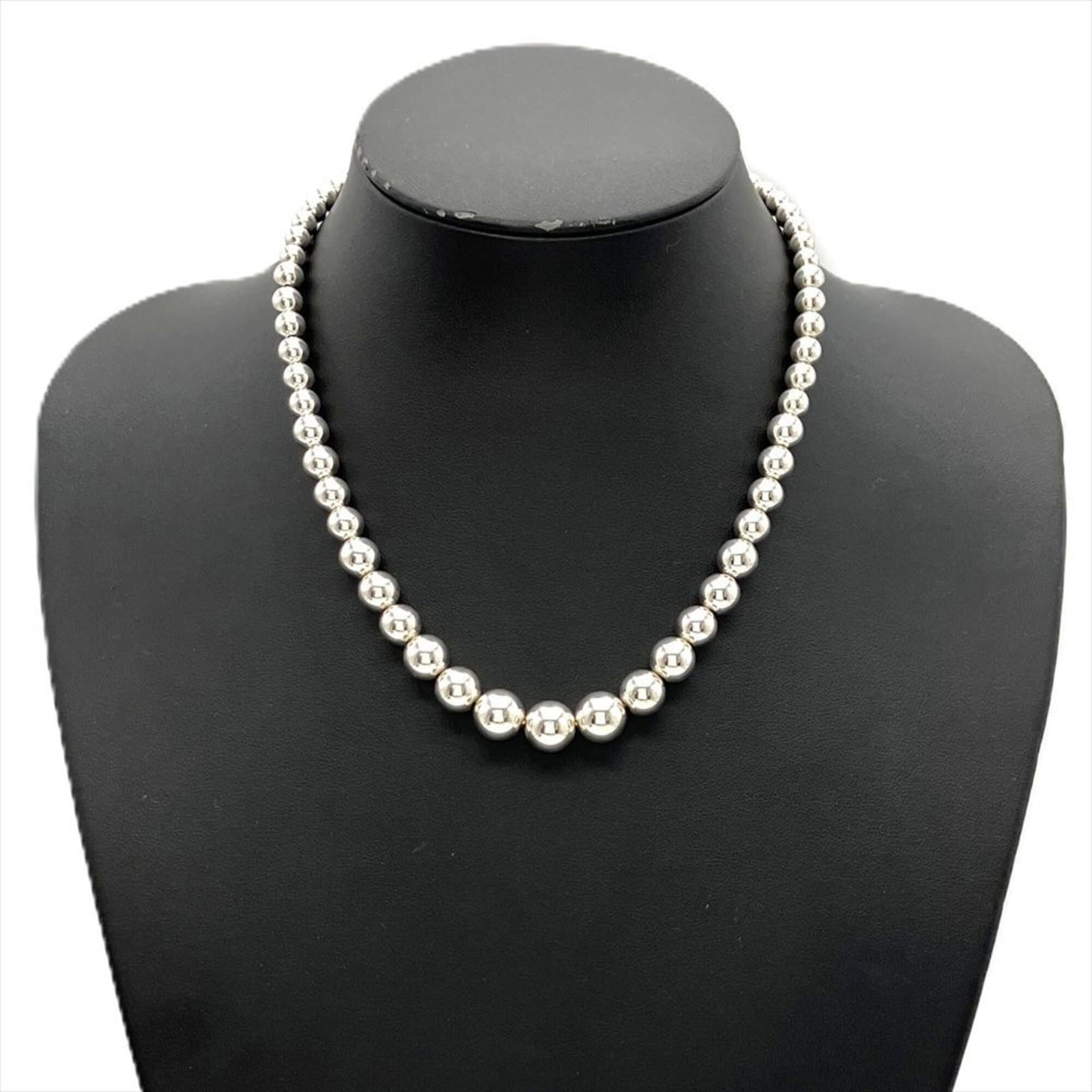 Tiffany & Co. Hardware Graduated Ball Necklace Sv925 27.5G Silver Women'S.: Tiffany & Co. Hardware Graduated Ball Necklace Sv925 27.5G Silver Women'S. Tiffany & Co. Hardware Graduated Ball Necklace in sterling silver, featuring a unique graduated ball design with a silver 925