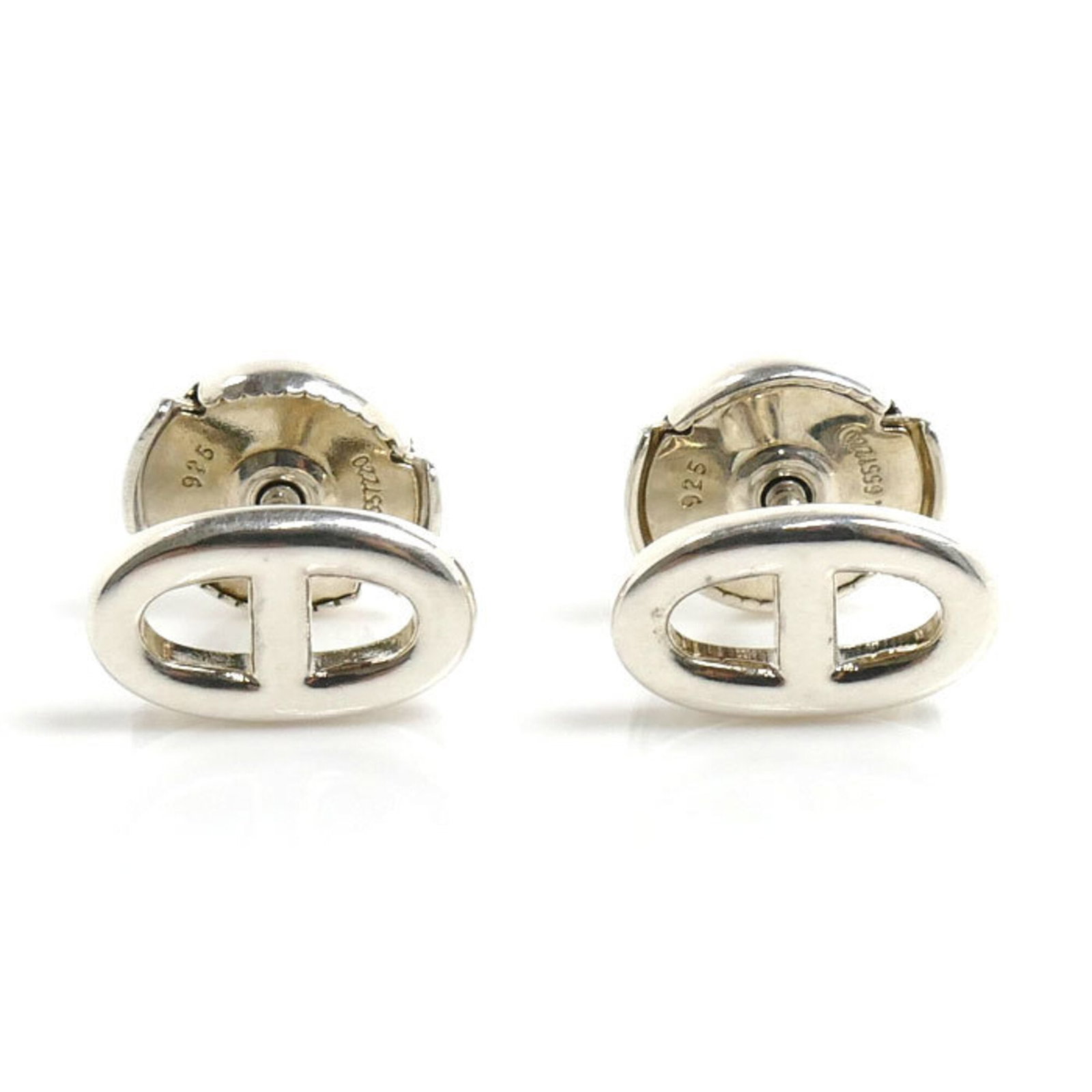 Hermes Stud Silver 925 Earrings - 3