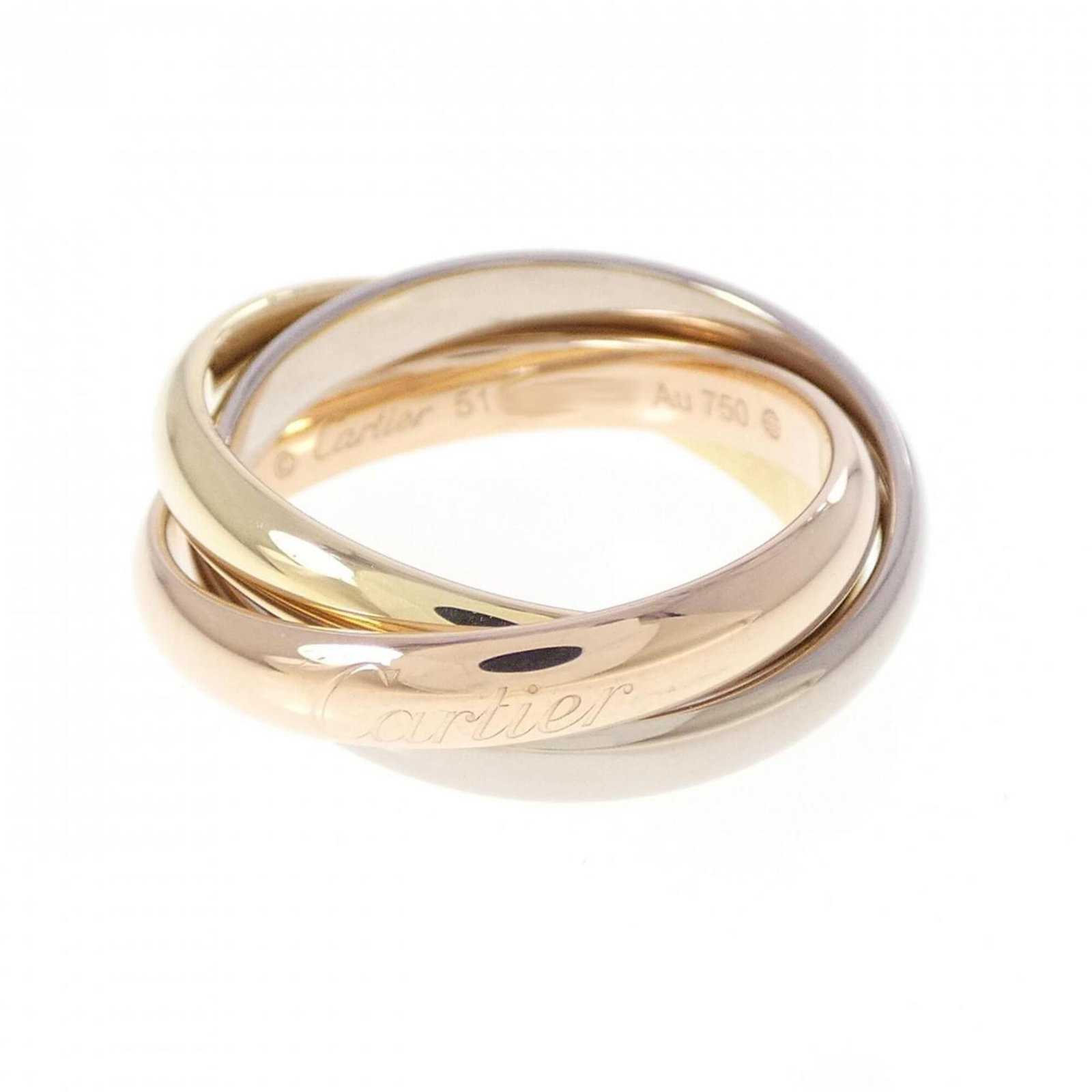 Pink Gold Cartier Yellow Ring Band Gold (18K) White: Pink Gold Cartier Yellow Ring Band Gold (18K) White Pink Gold Cartier Yellow Ring Band Gold (18K) White - A stunning 18K pink gold band ring featuring a unique combination of white and yellow gold, we