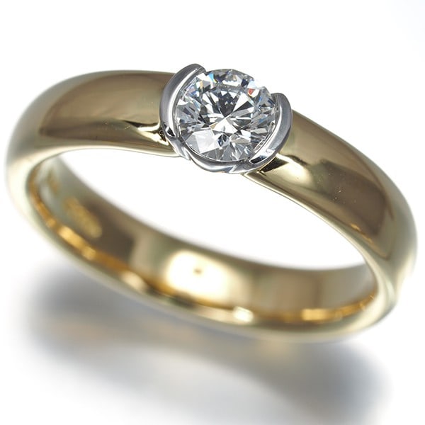 Tiffany&Co. Ring Diamond 0.30Ct Dots Solitaire Us5 18K Yg/ Pt 950: Tiffany&Co. Ring Diamond 0.30Ct Dots Solitaire Us5 18K Yg/ Pt 950 Tiffany & Co.'s iconic Dots solitaire ring showcases a stunning 0.30ct natural diamond, expertly set in 18k yellow gold with platinum 