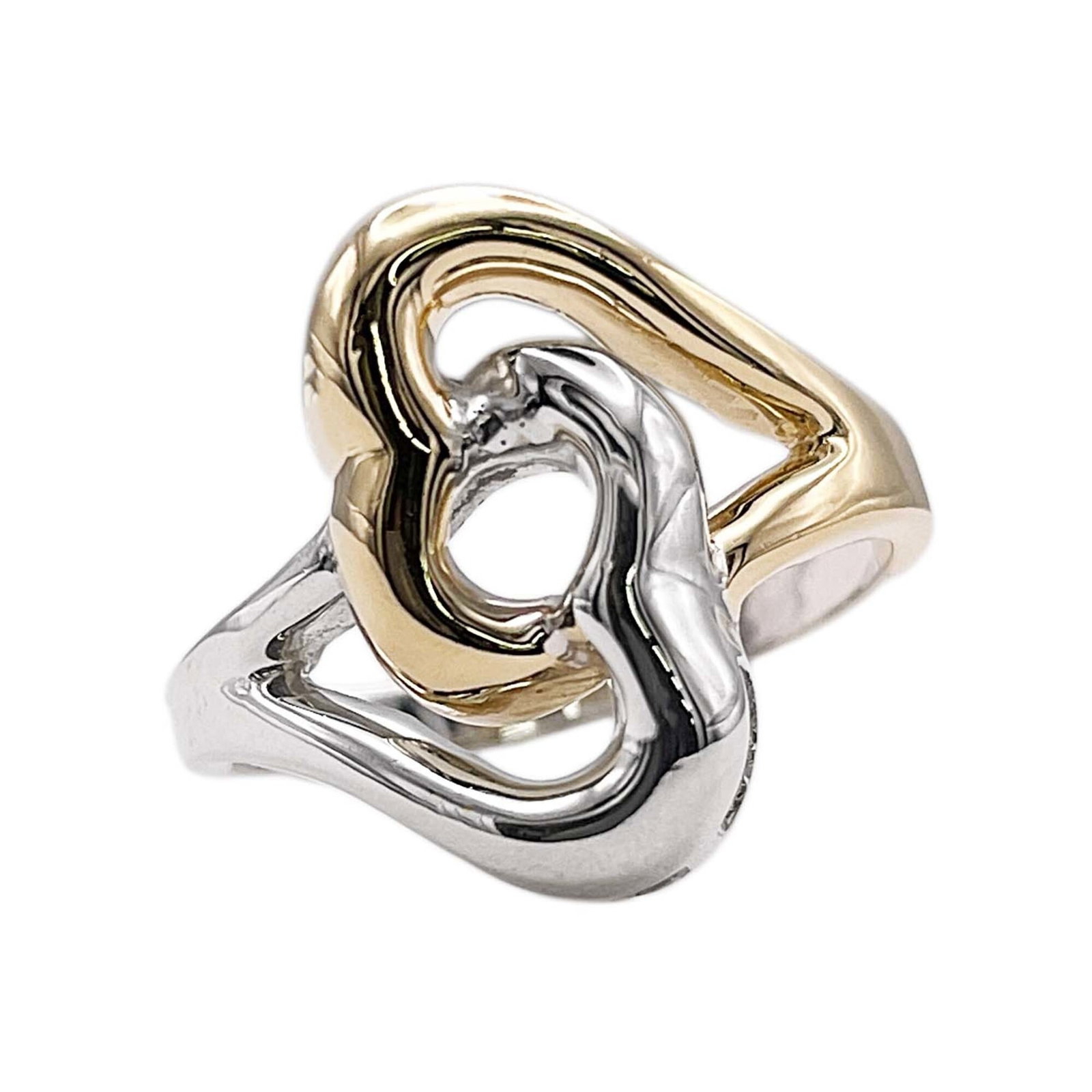 Tiffany Band Ring Silver 925 Yellow Gold (18K): Tiffany Band Ring Silver 925 Yellow Gold (18K) Silver 925 and 18K yellow gold combine in this elegant Tiffany band ring, available in US size 6.5. The ring's silver 925 material provides a durable bas