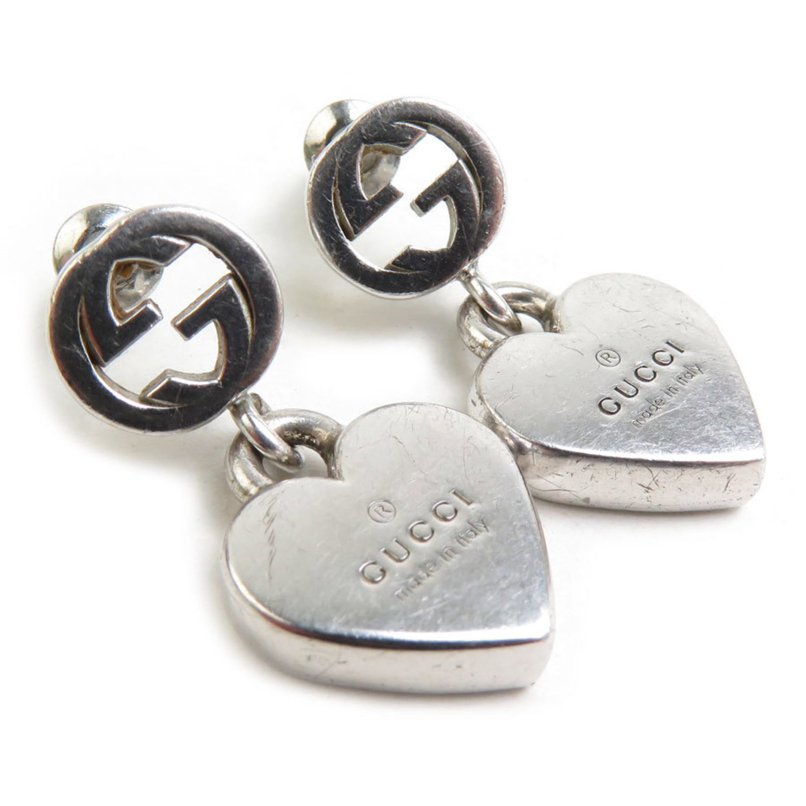 Silver 925 Gucci Stud Earrings - 2