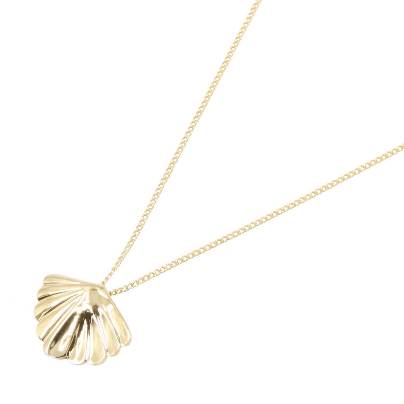 Tiffany & Co. Shell Necklace 18K (Yellow Gold) Jewelry Women'S Gold Tone: Tiffany & Co. Shell Necklace 18K (Yellow Gold) Jewelry Women'S Gold Tone Tiffany & Co. Shell Necklace in 18K Yellow Gold features a beautiful pendant with dimensions of 12mm x 16mm, suspended from a g