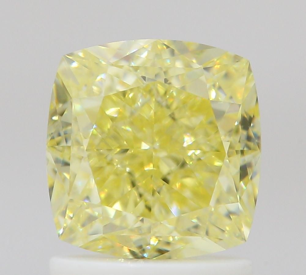 GIA Cushion Brilliant 1.71ct Fancy Yellow VVS2 - Loose Natural Diamond: GIA Cushion Brilliant 1.71ct Fancy Yellow VVS2 - Loose Natural Diamond GIA-certified Fancy Yellow diamond with exceptional clarity and polish, boasting a vibrant yellow hue. Measuring 1.71 carats in a
