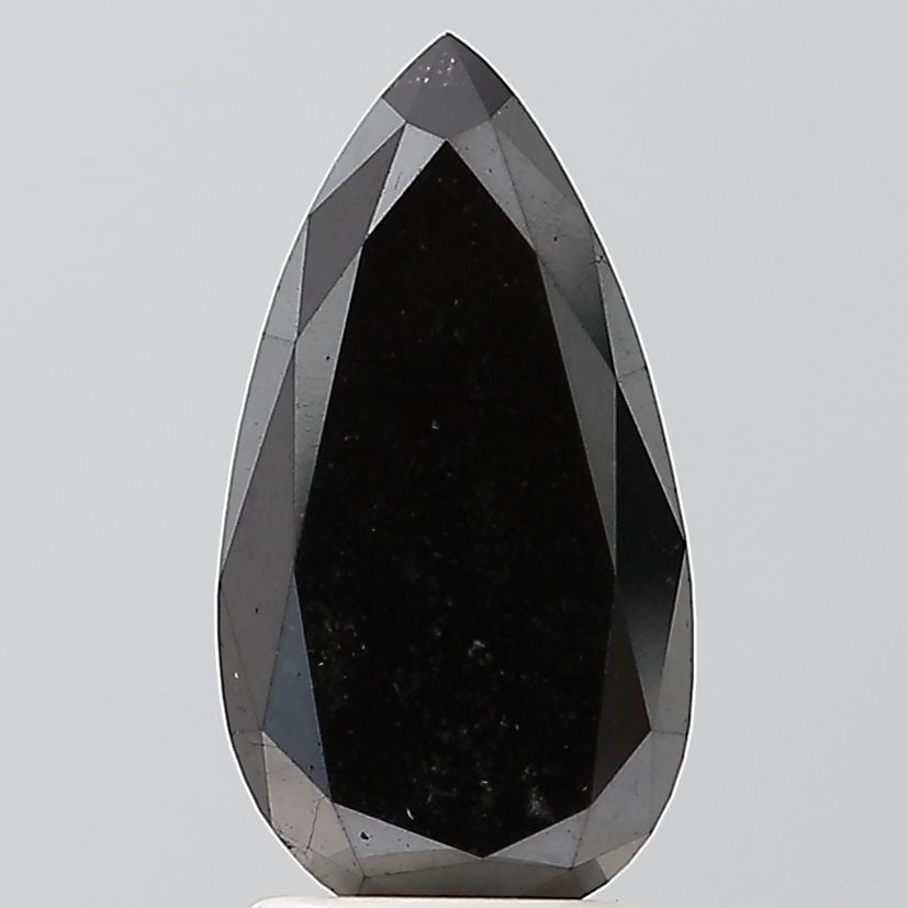 Pear 2.17ct Black VVS2 - Loose Natural Diamond: Pear 2.17ct Black VVS2 - Loose Natural Diamond 2.17ct Black VVS2 - A rare and striking natural diamond, showcasing exceptional clarity and luster in its sleek black hue. Measuring 12.22L x 6.53W x 3.2