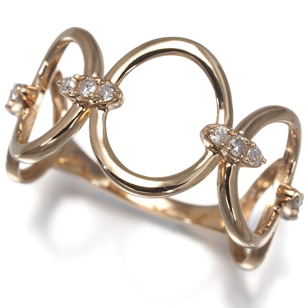 Diamond 0.15Ct Openwork Ring 18K 750 Rose Gold: Diamond 0.15Ct Openwork Ring 18K 750 Rose Gold Rose gold's subtle warmth complements the delicate sparkle of this 0.15ct diamond, set in an openwork design that adds a touch of elegance to the 18k met