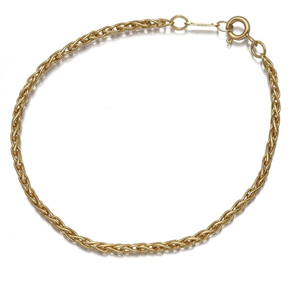 Tiffany&Co. Bracelet Wheat Chain 18K 750 Yellow Gold: Tiffany&Co. Bracelet Wheat Chain 18K 750 Yellow Gold 18K yellow gold Wheat Chain bracelet from Tiffany & Co., crafted with precision and attention to detail. This elegant chain style features an inner