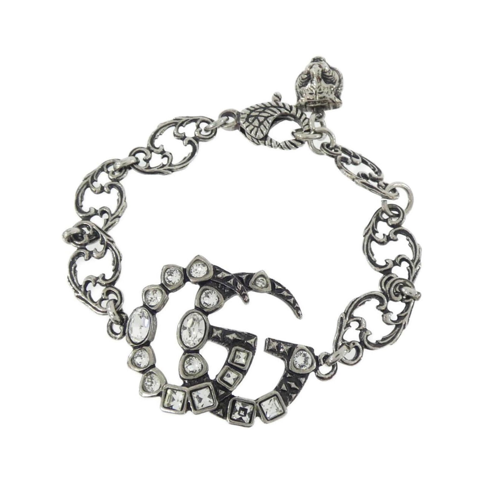 Charm Gucci Bracelet: Charm Gucci Bracelet Charm Gucci Bracelet in Clear and Silver, measuring 19.5cm / 7.67'' in length. This charm bracelet features a clear and silver design, adding a touch of elegance to any outfit. It