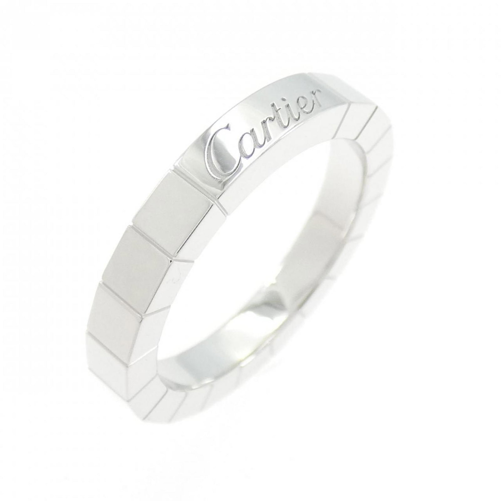 White Gold Band Ring by Cartier 18K: White Gold Band Ring by Cartier 18K Cartier's 18K white gold band ring boasts elegant simplicity, its understated design making it a timeless choice for everyday wear. The ring's high-quality craftsma