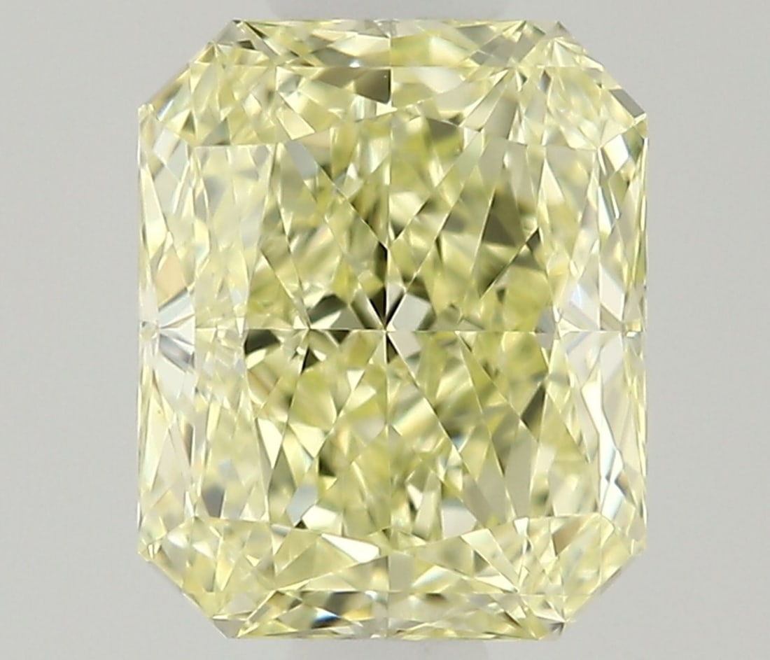 GIA Radiant 0.5ct Fancy Light Yellow VVS1 - Loose Natural Diamond: GIA Radiant 0.5ct Fancy Light Yellow VVS1 - Loose Natural Diamond GIA certification and EX polish make this diamond stand out, with its Fancy Light Yellow color and VVS1 clarity. Measuring 4.94 x